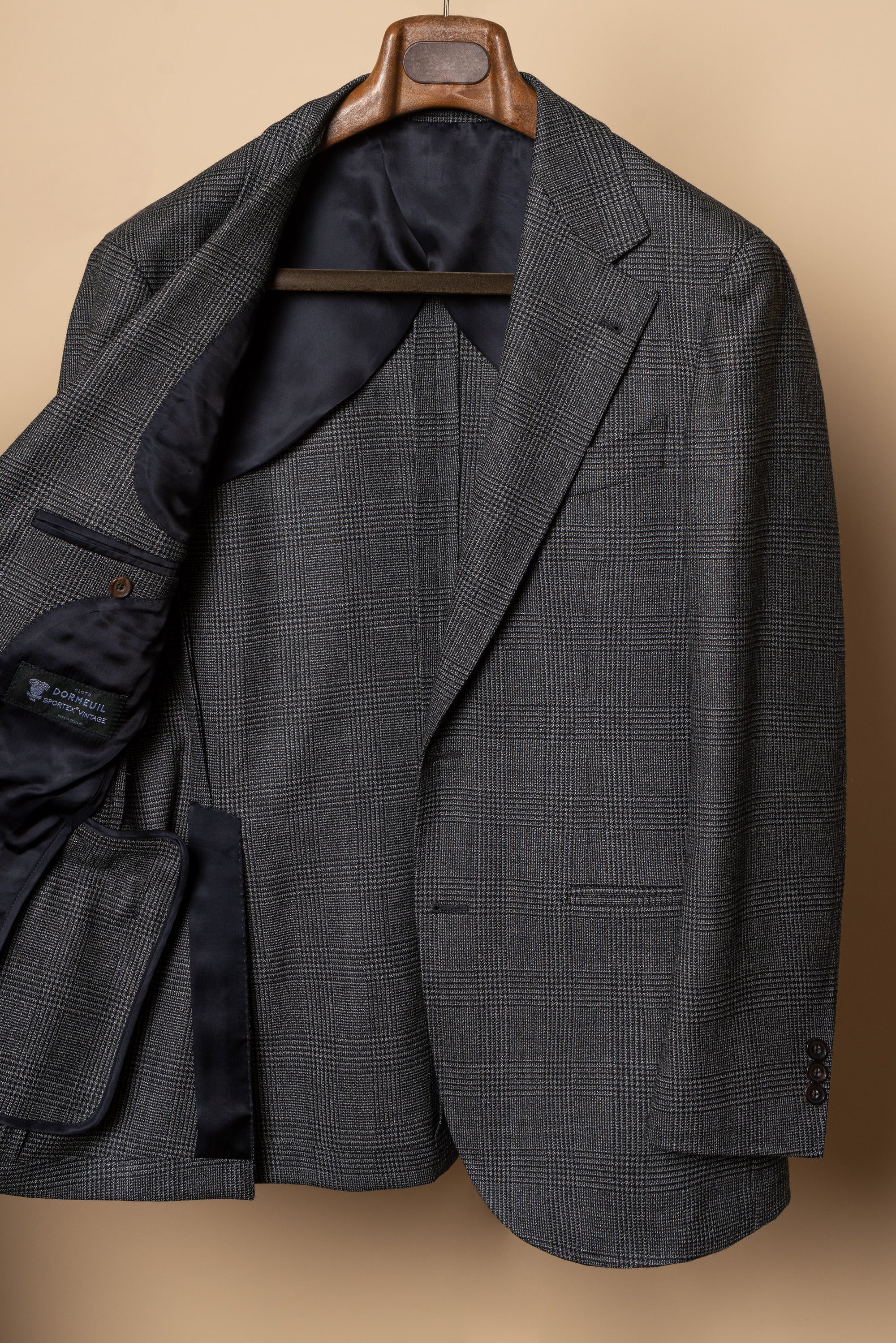 MTO Grey Glen Check Wool Suit #388