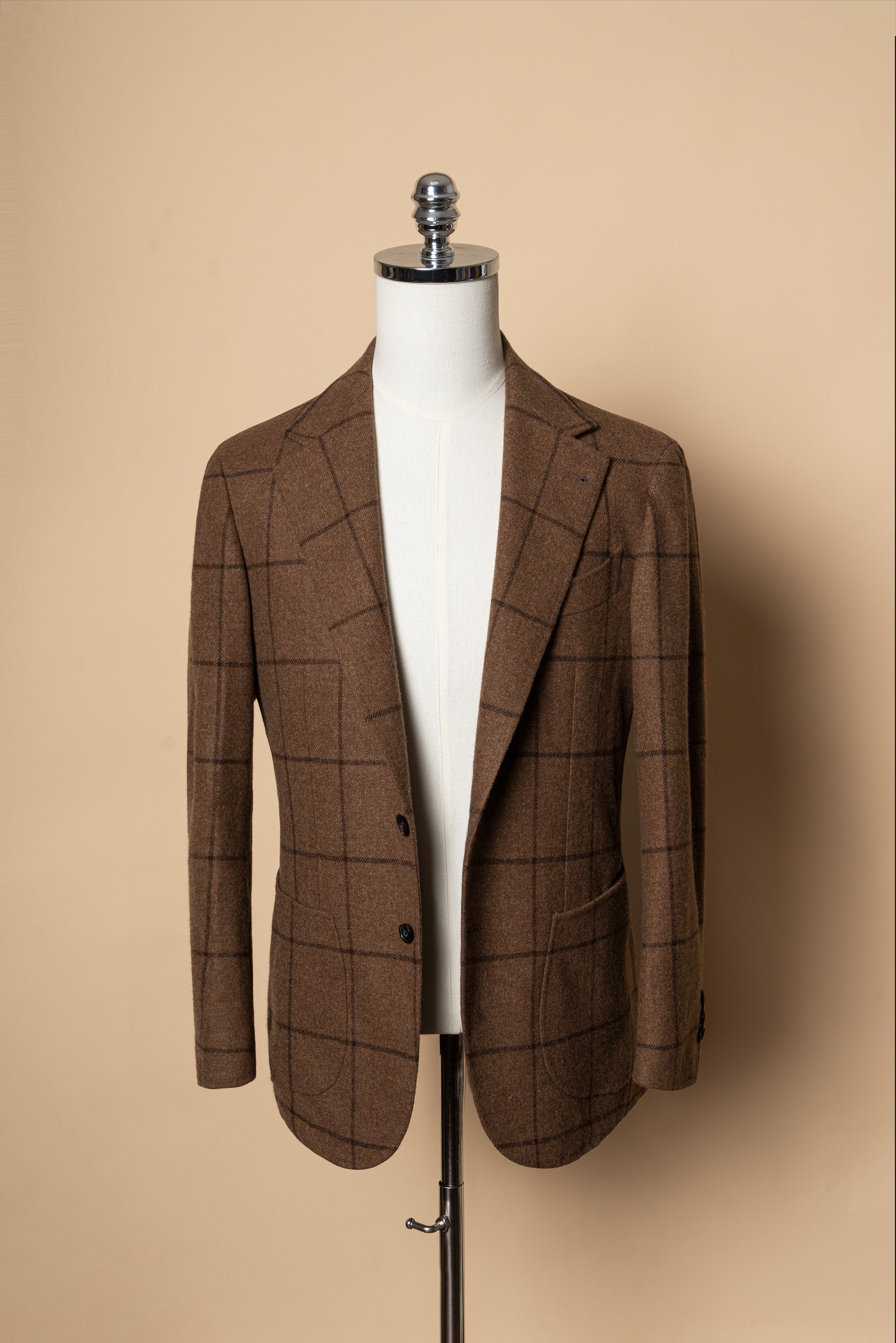 MTO Tobacco Windowpane Flannel Jacket #633