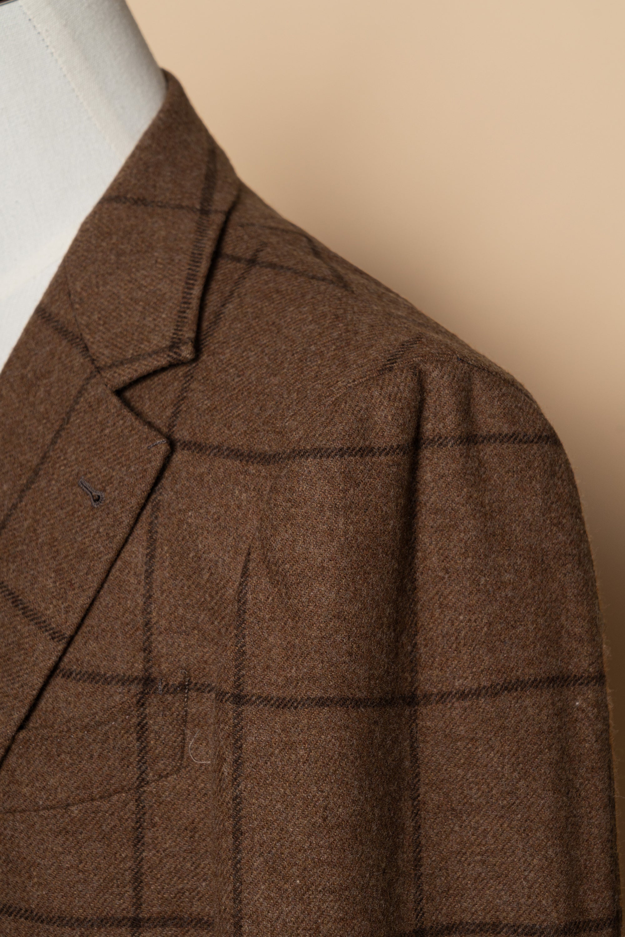 MTO Tobacco Windowpane Flannel Jacket #633