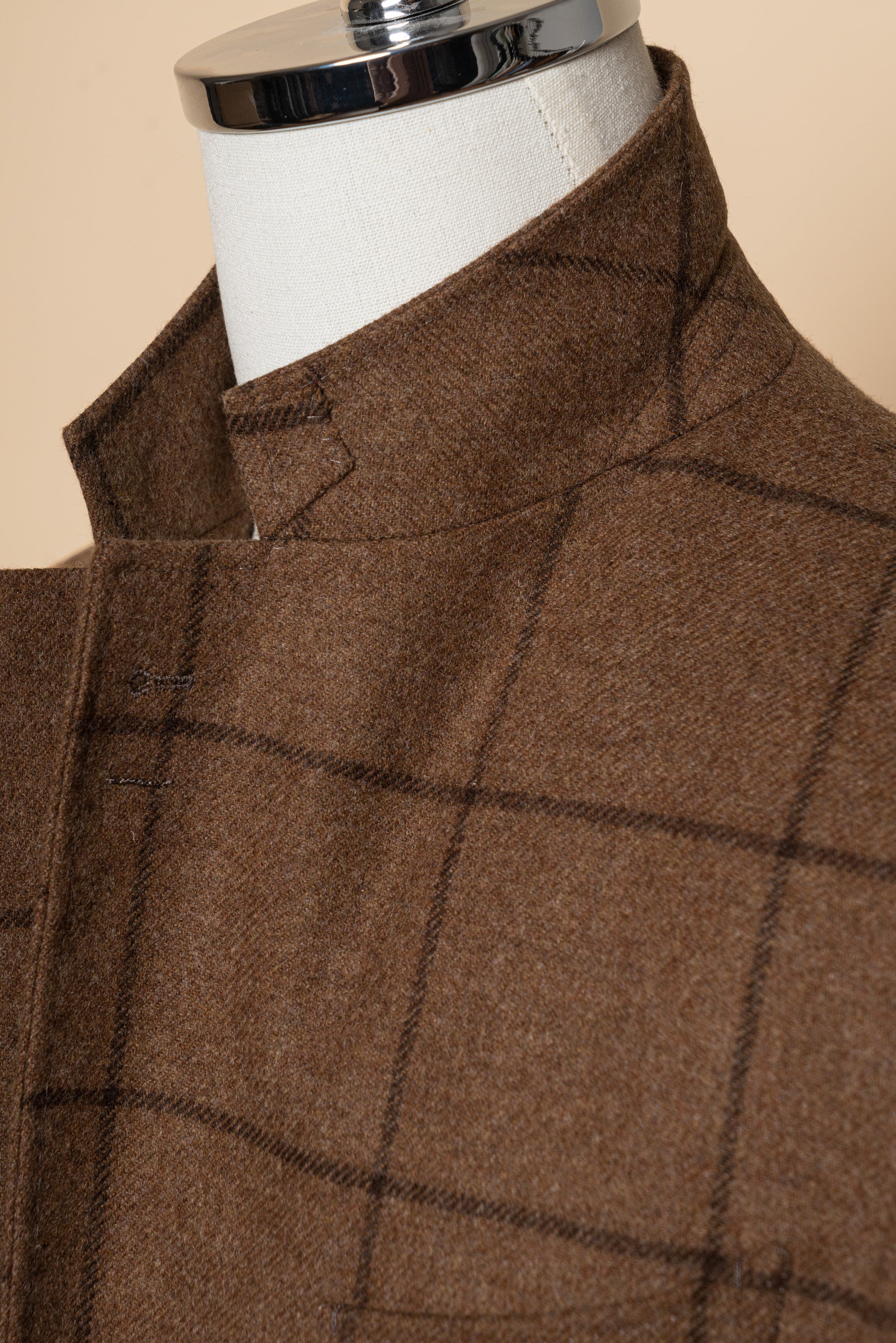 MTO Tobacco Windowpane Flannel Jacket #633