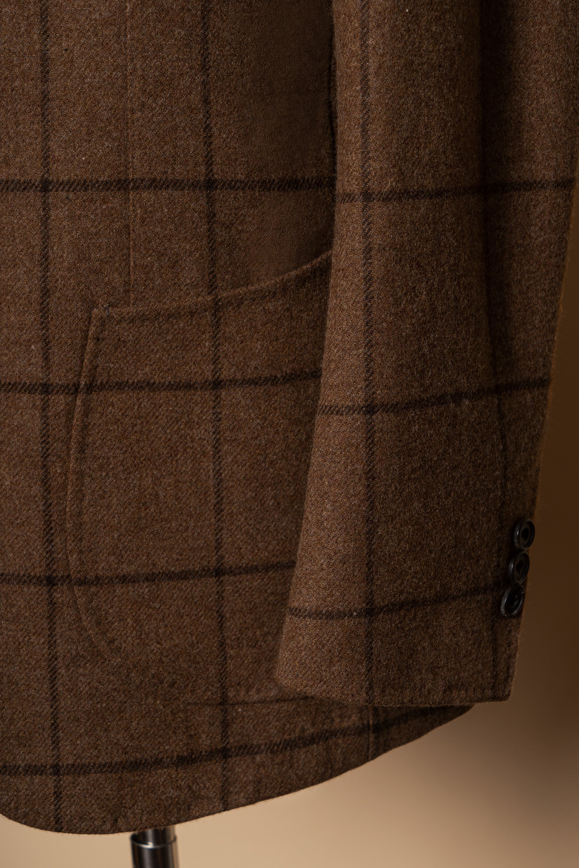 MTO Tobacco Windowpane Flannel Jacket #633