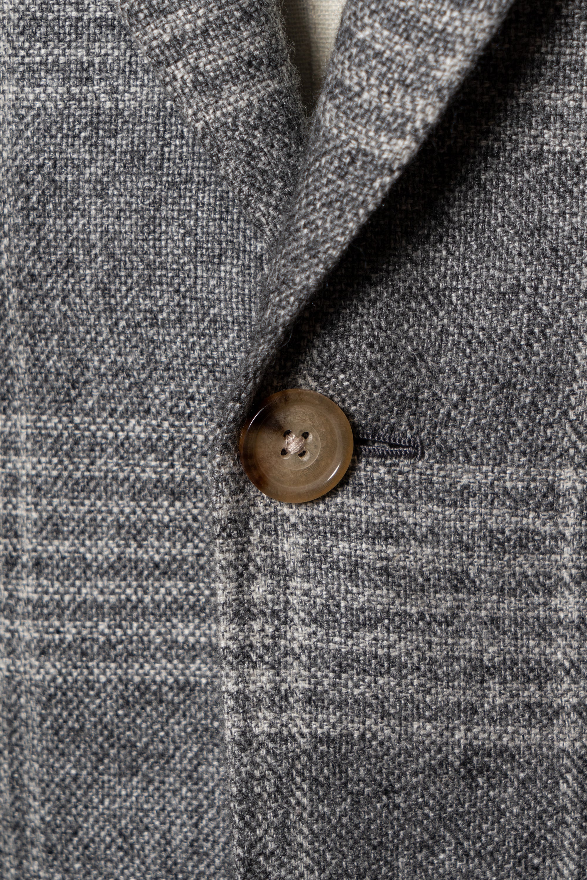 MTO Grey Glen Check Silk Cashmere Jacket #604