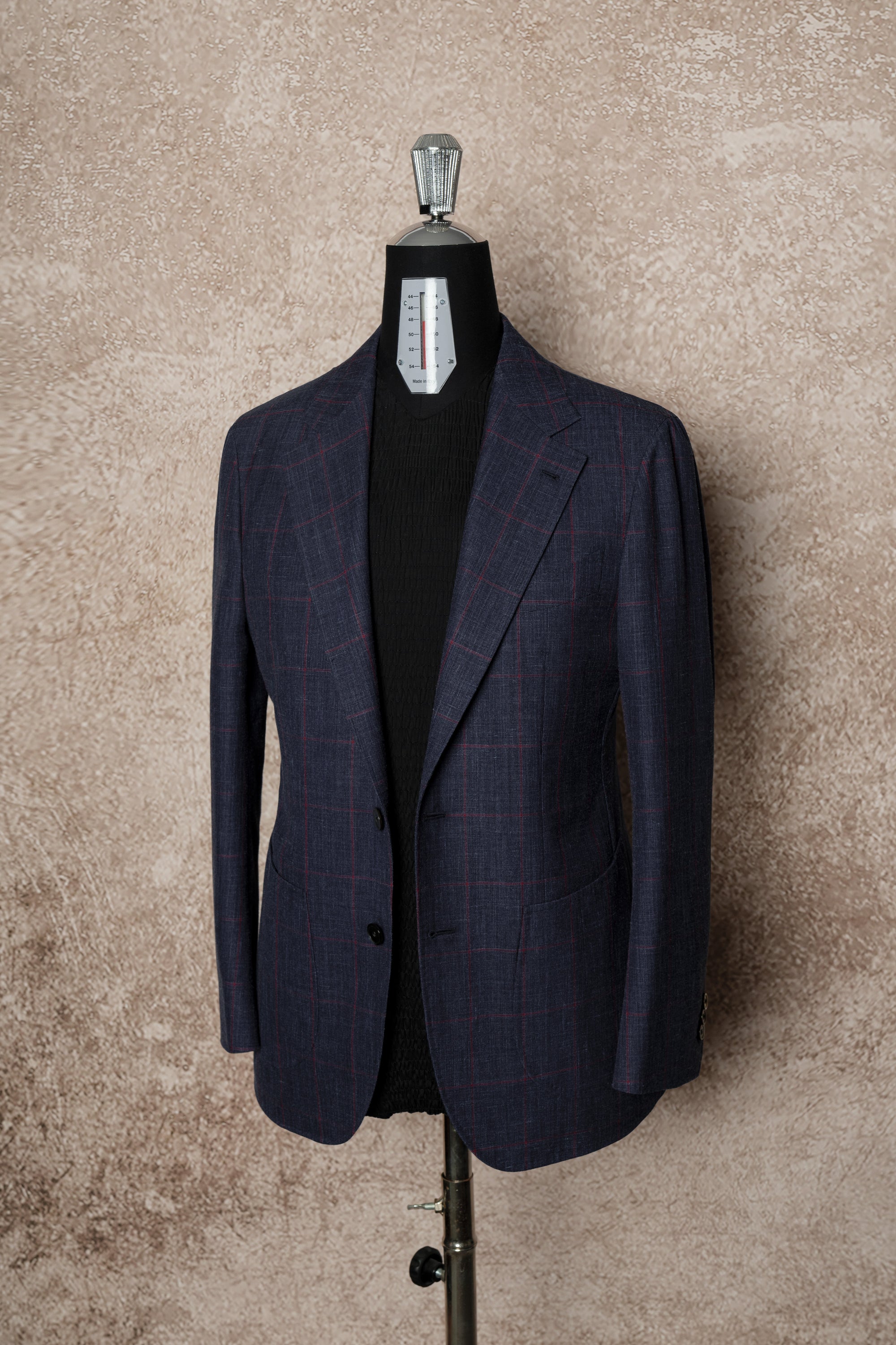 Navy Windowpane Blending Jacket #37