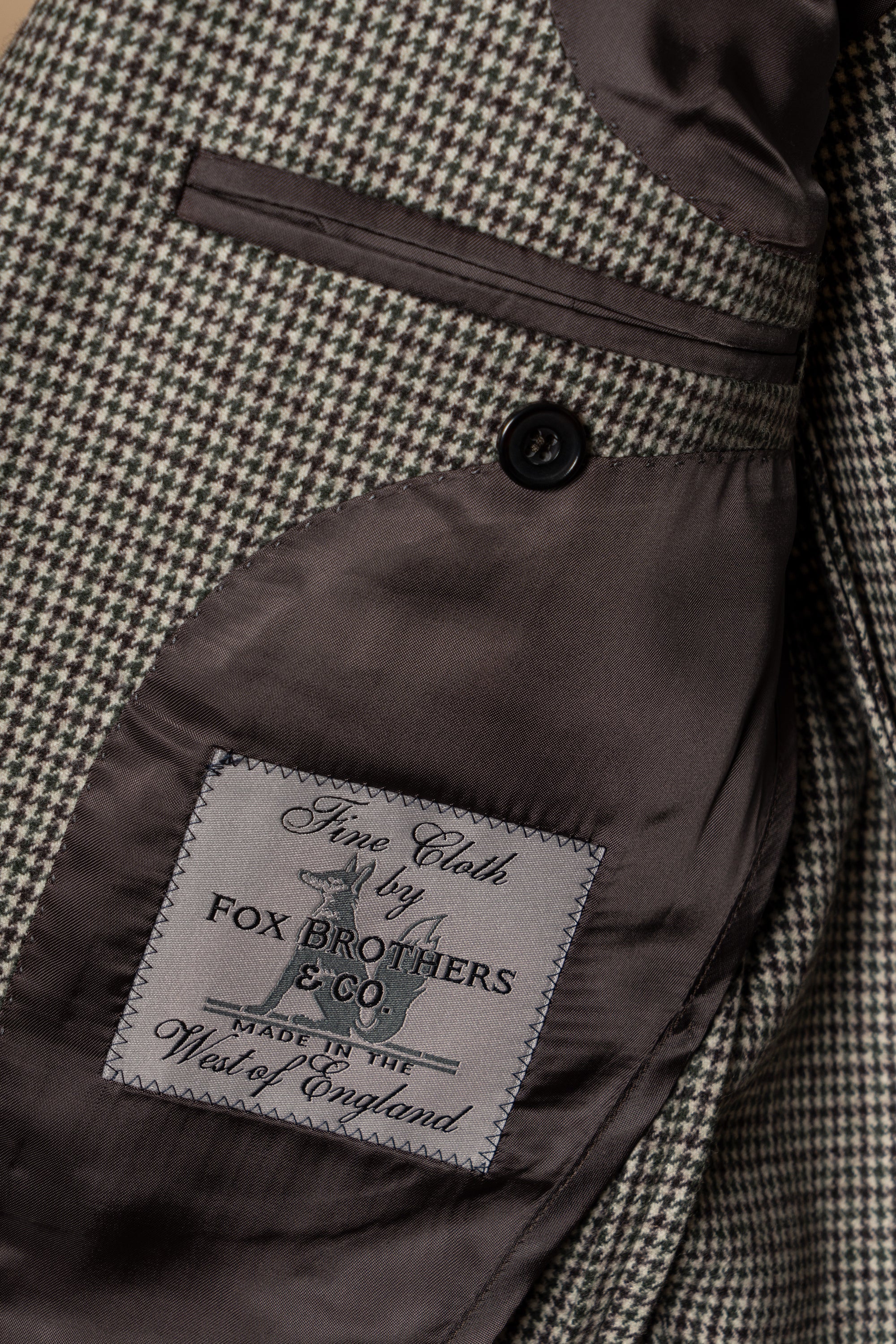 MTO Cream Green Houndstooth Flannel Jacket #632