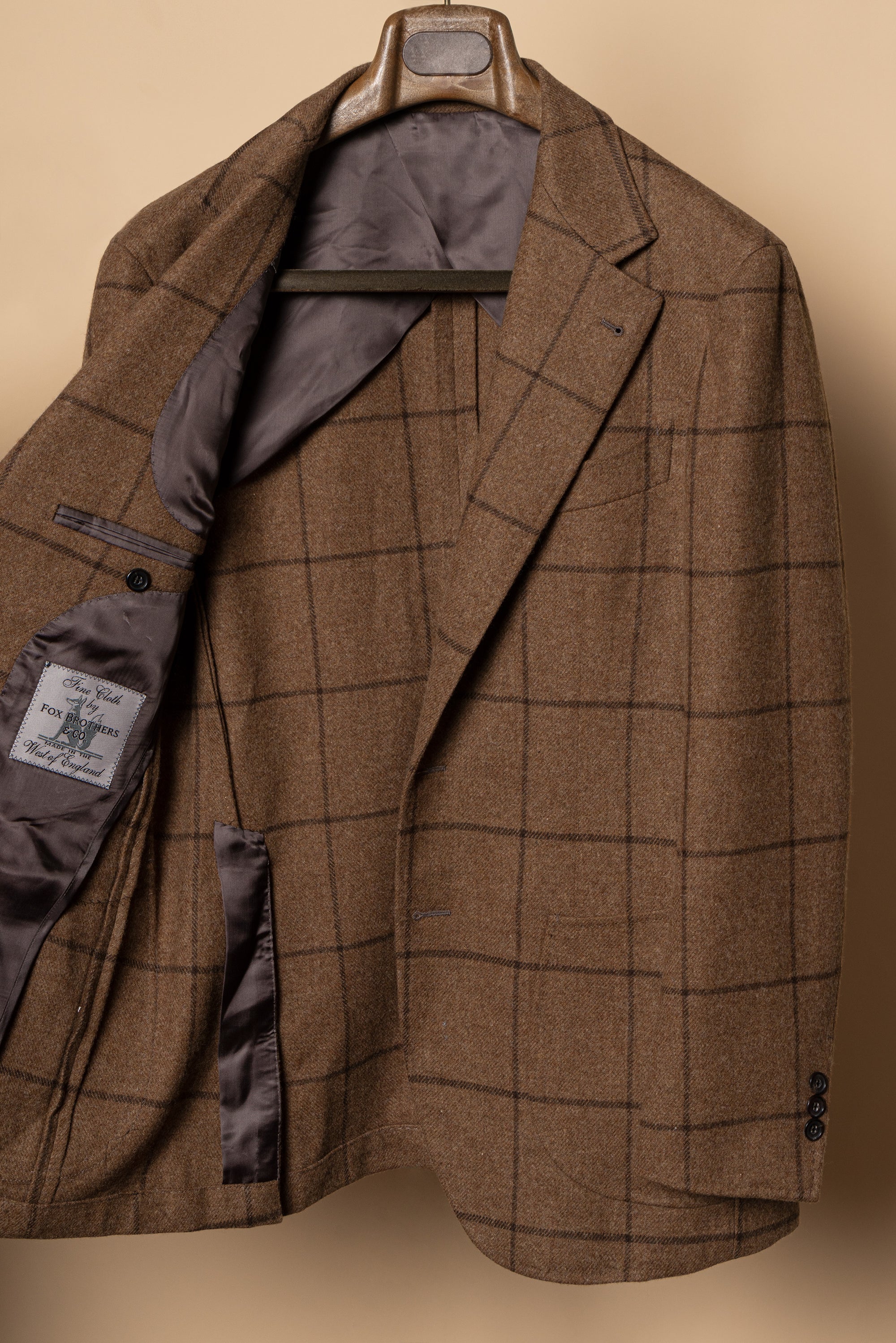 MTO Tobacco Windowpane Flannel Jacket #633