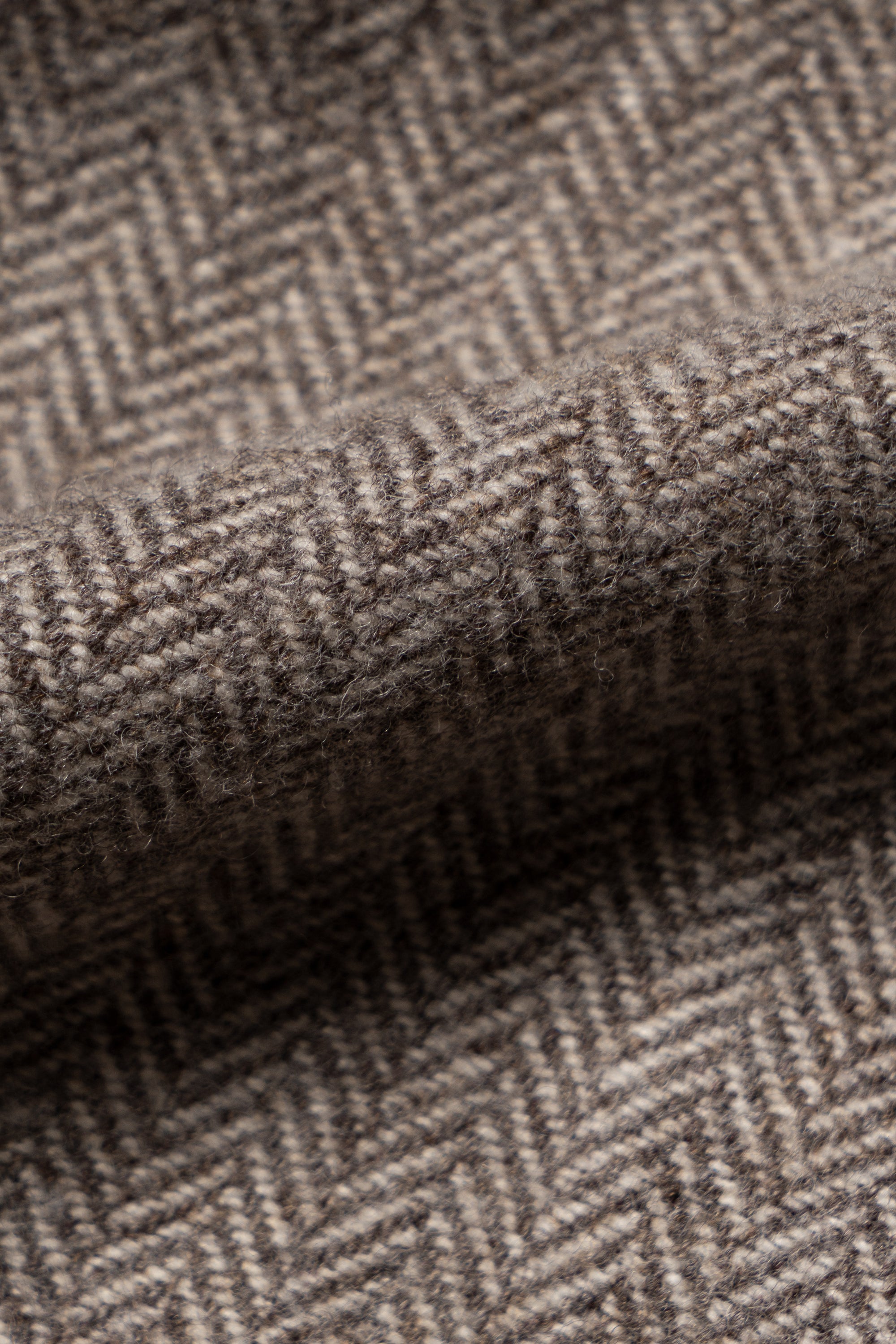 MTO Neutral Herringbone Linen Wool Tweed Jacket #487