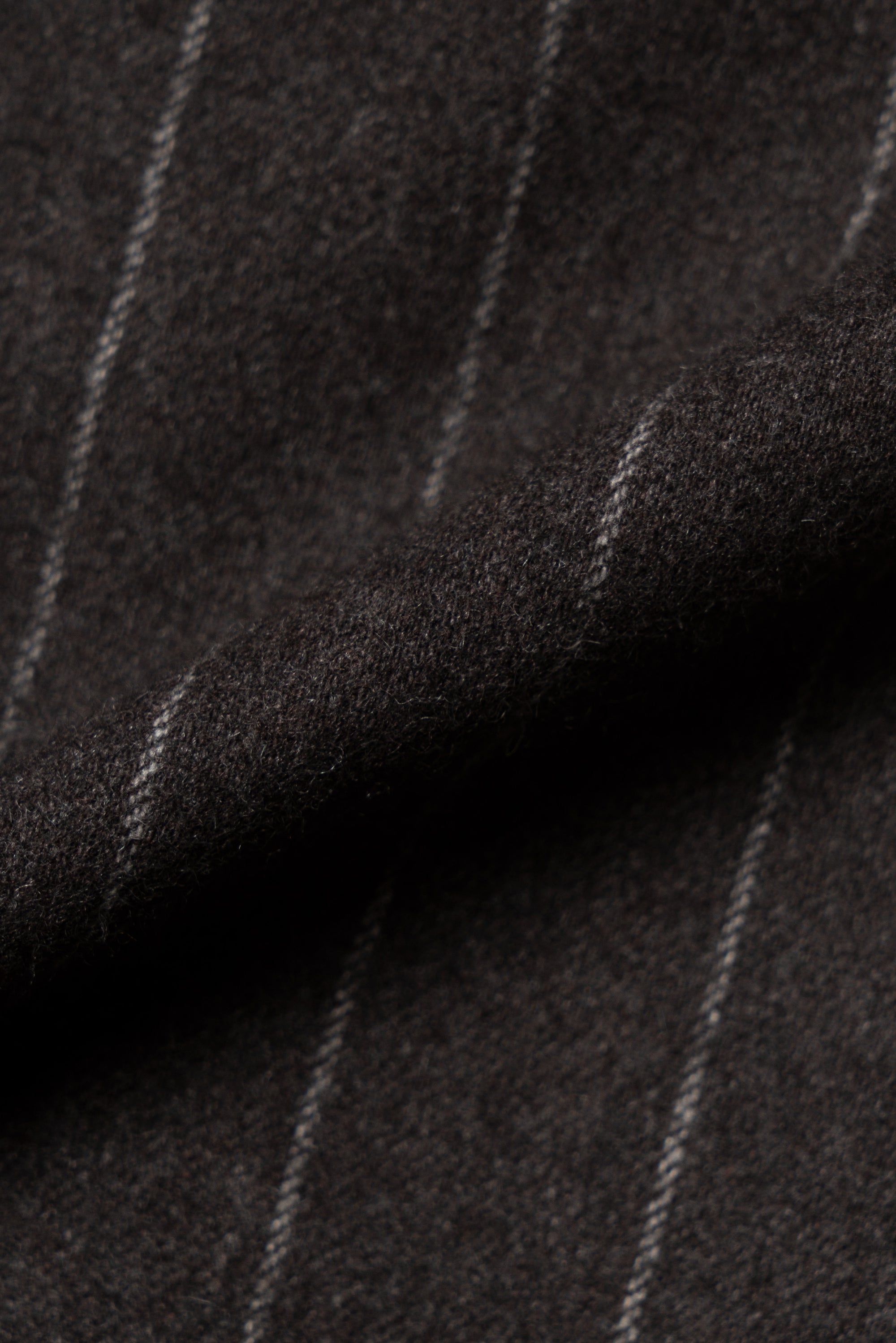 MTO Brown Chalkstripe Worsted Flannel Suit #499