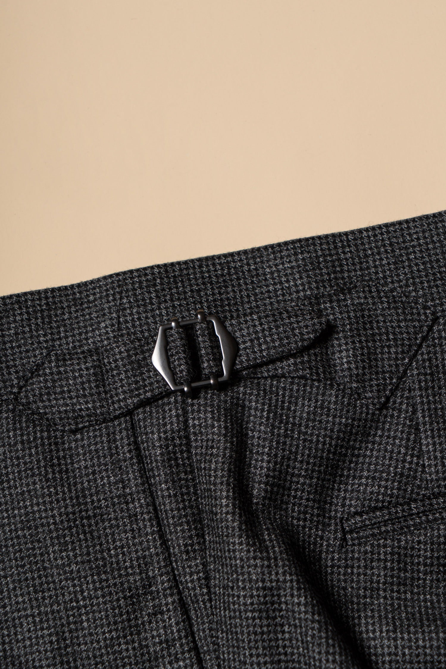 MTO Dark Grey Houndstooth 130s Flannel Suit #505