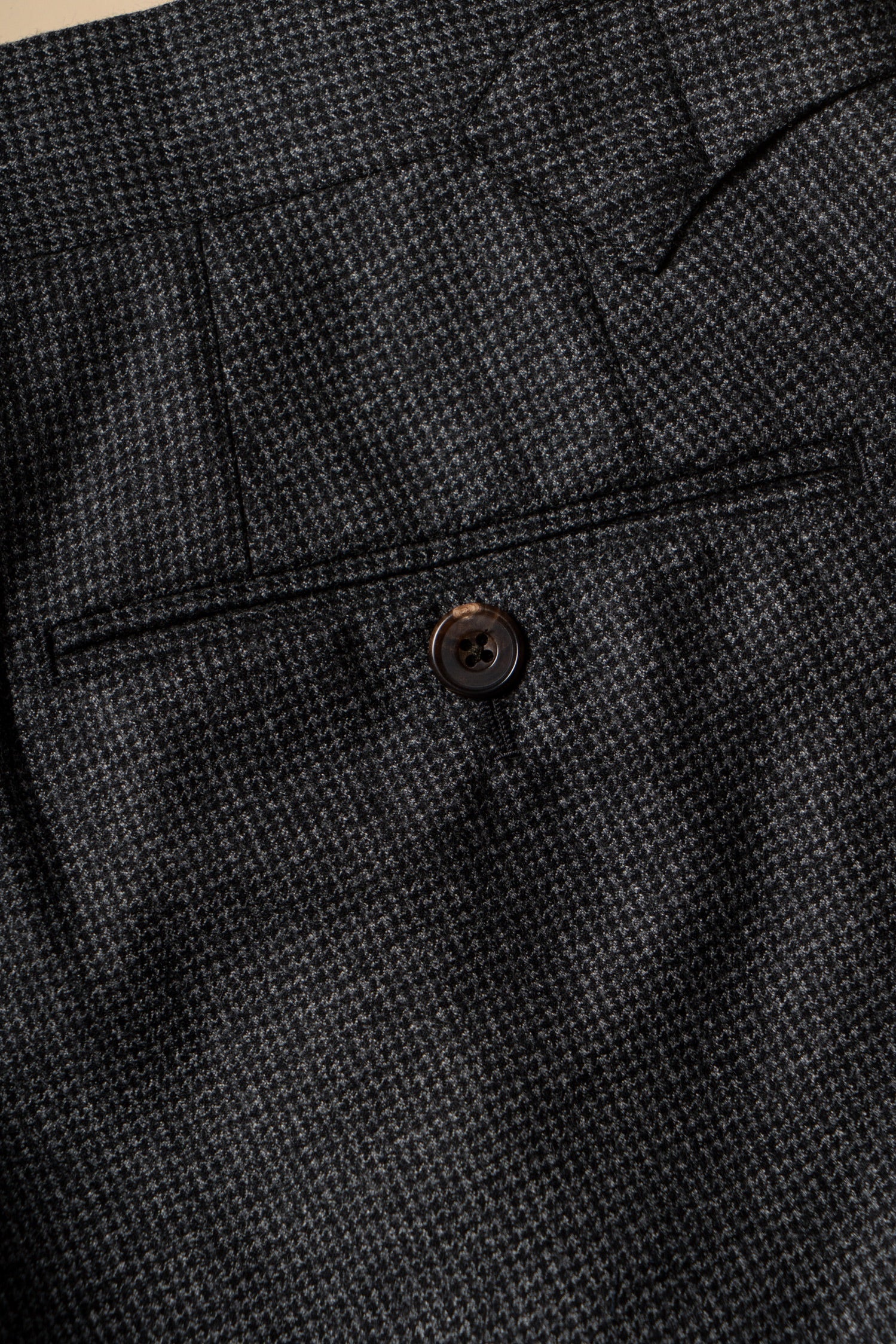 MTO Dark Grey Houndstooth 130s Flannel Suit #505