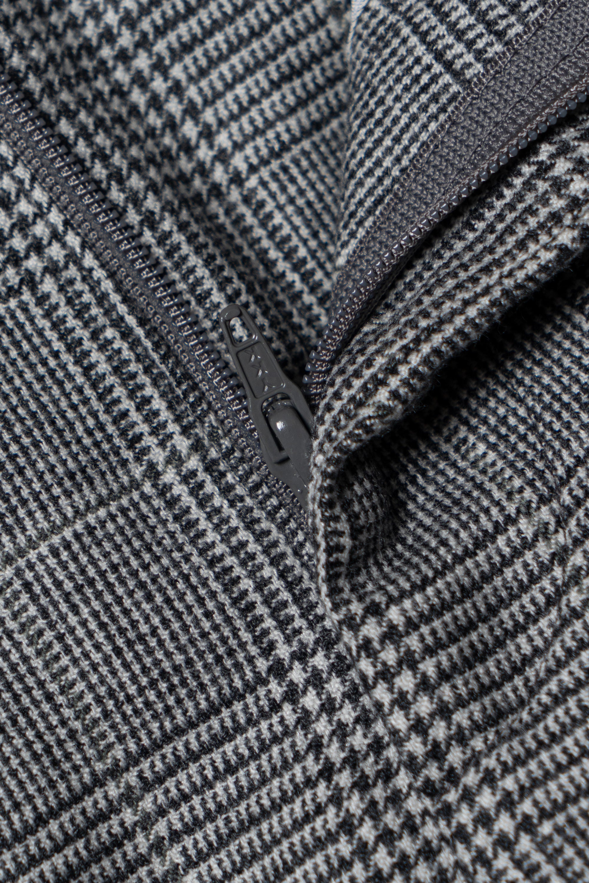 MTO Grey Glen Check Cashmere Silk Flannel Suit #344