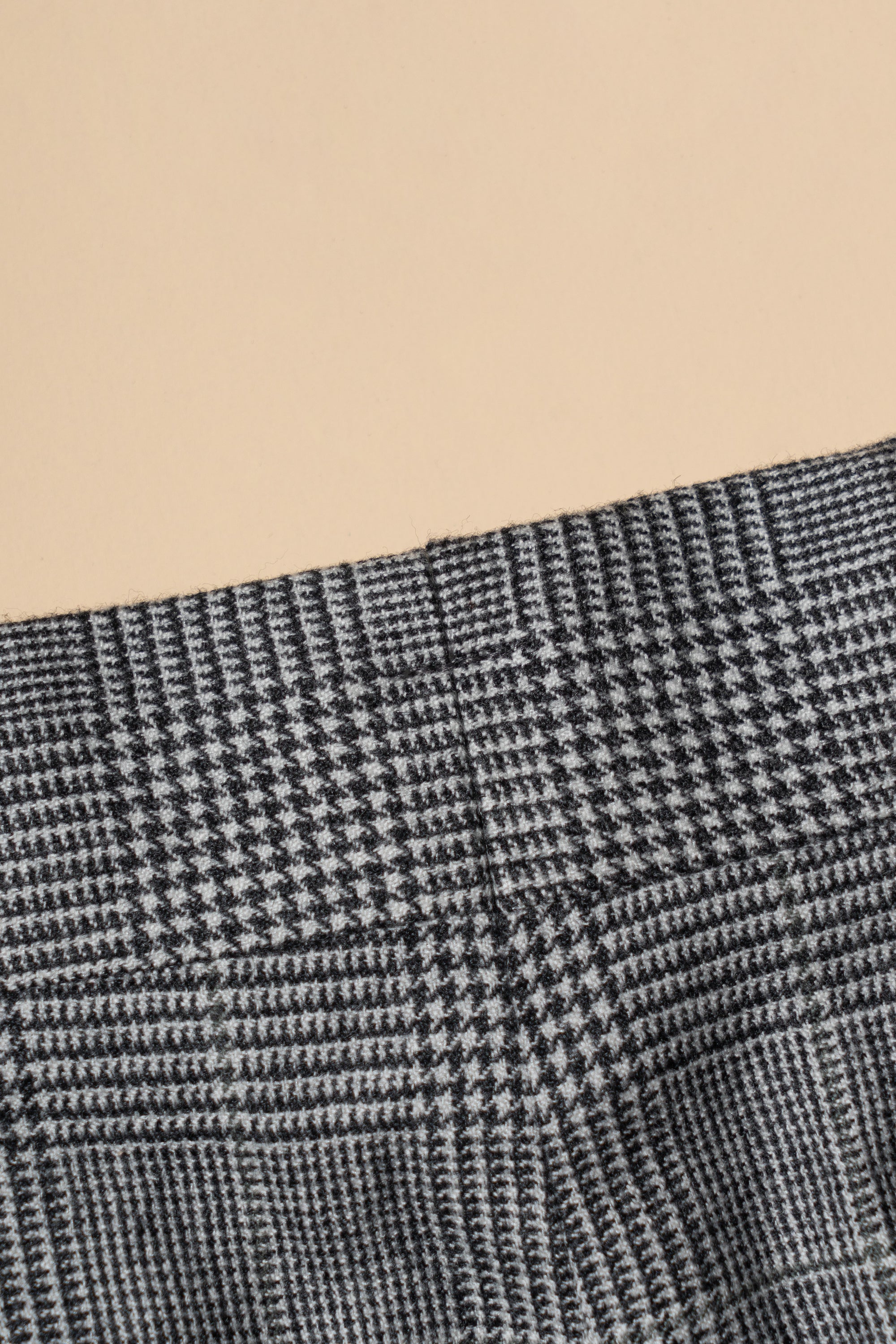 MTO Grey Glen Check Cashmere Silk Flannel Suit #344