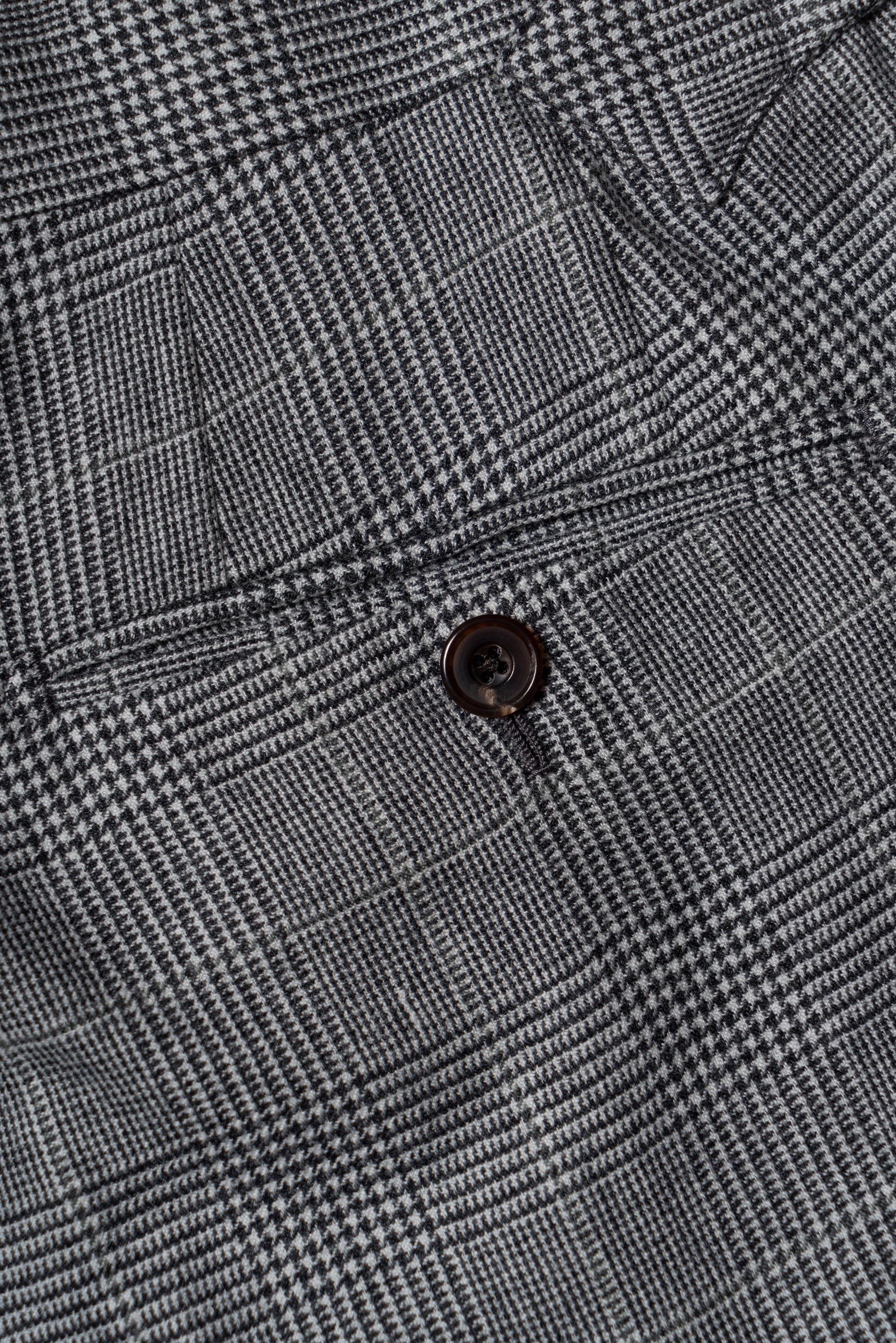MTO Grey Glen Check Cashmere Silk Flannel Suit #344