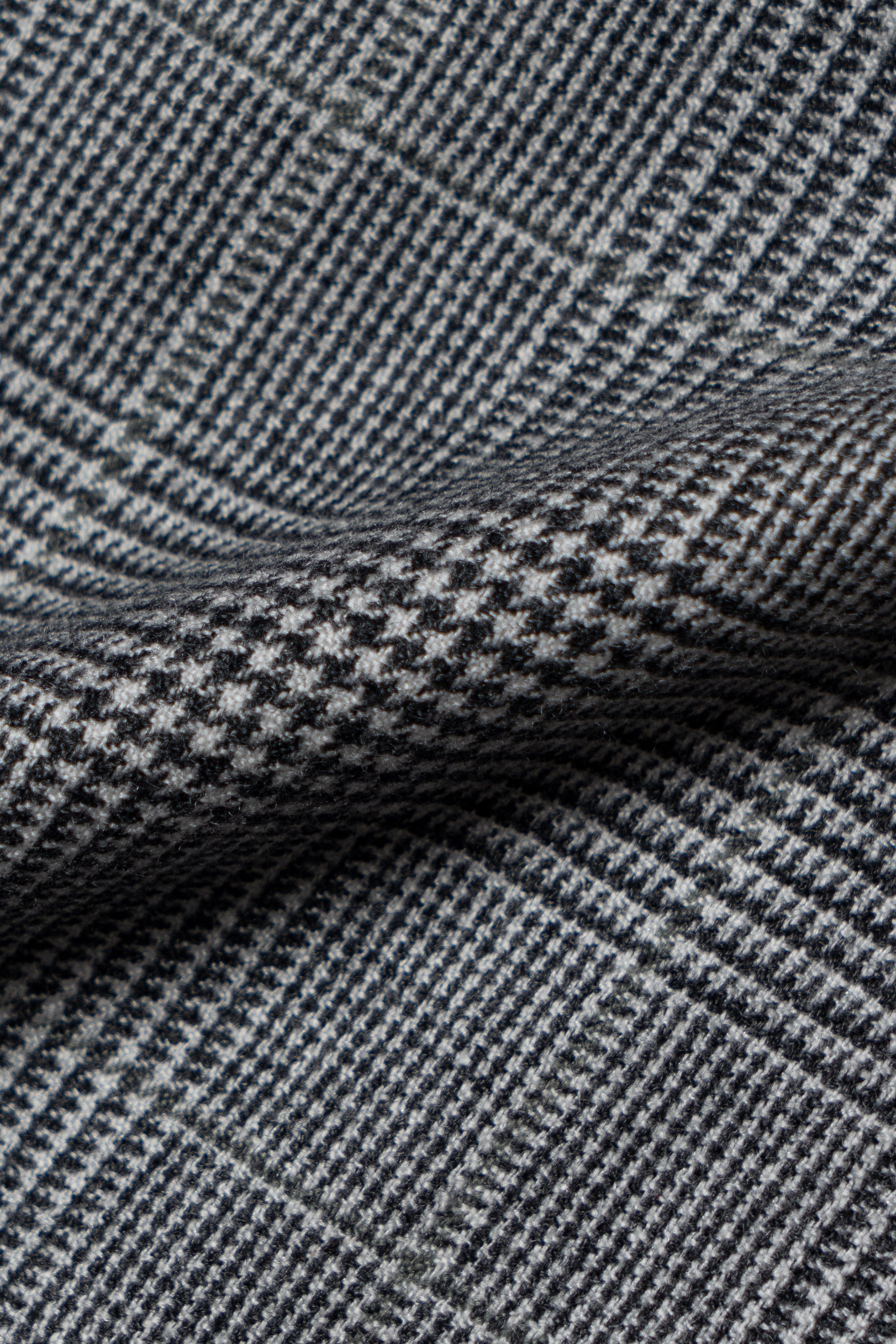 MTO Grey Glen Check Cashmere Silk Flannel Suit #344