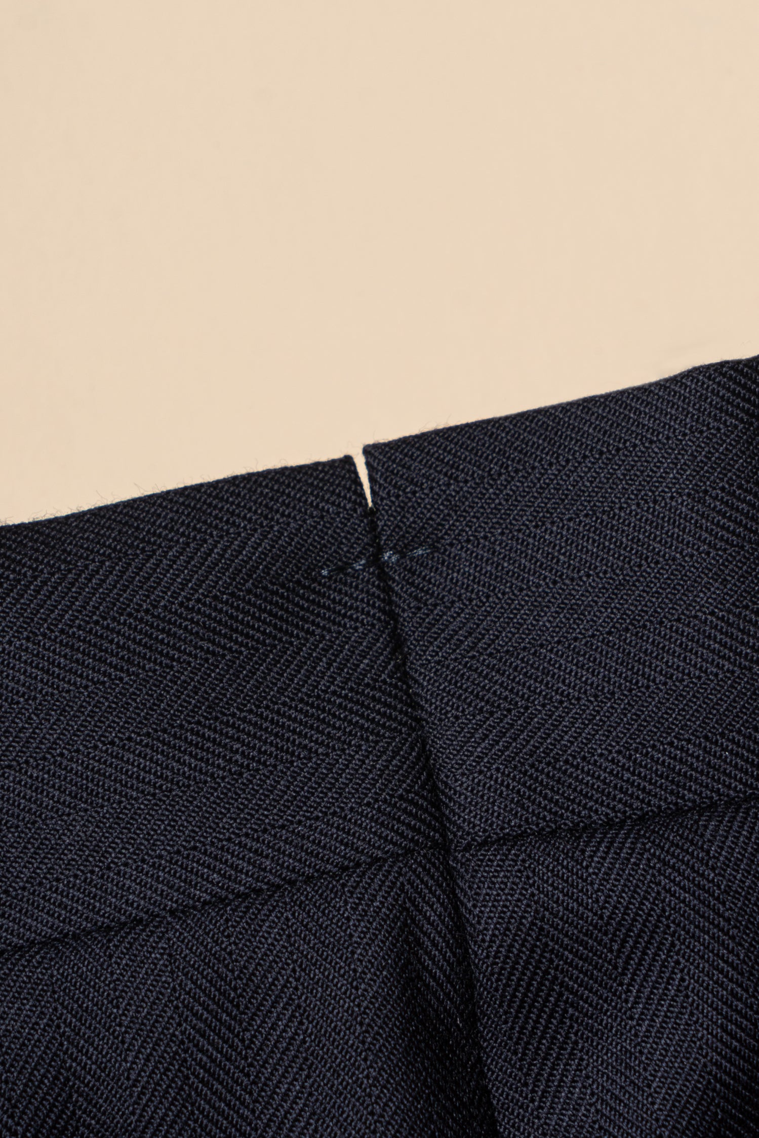MTO Navy Herringbone 17 Micron 130s Suit #399