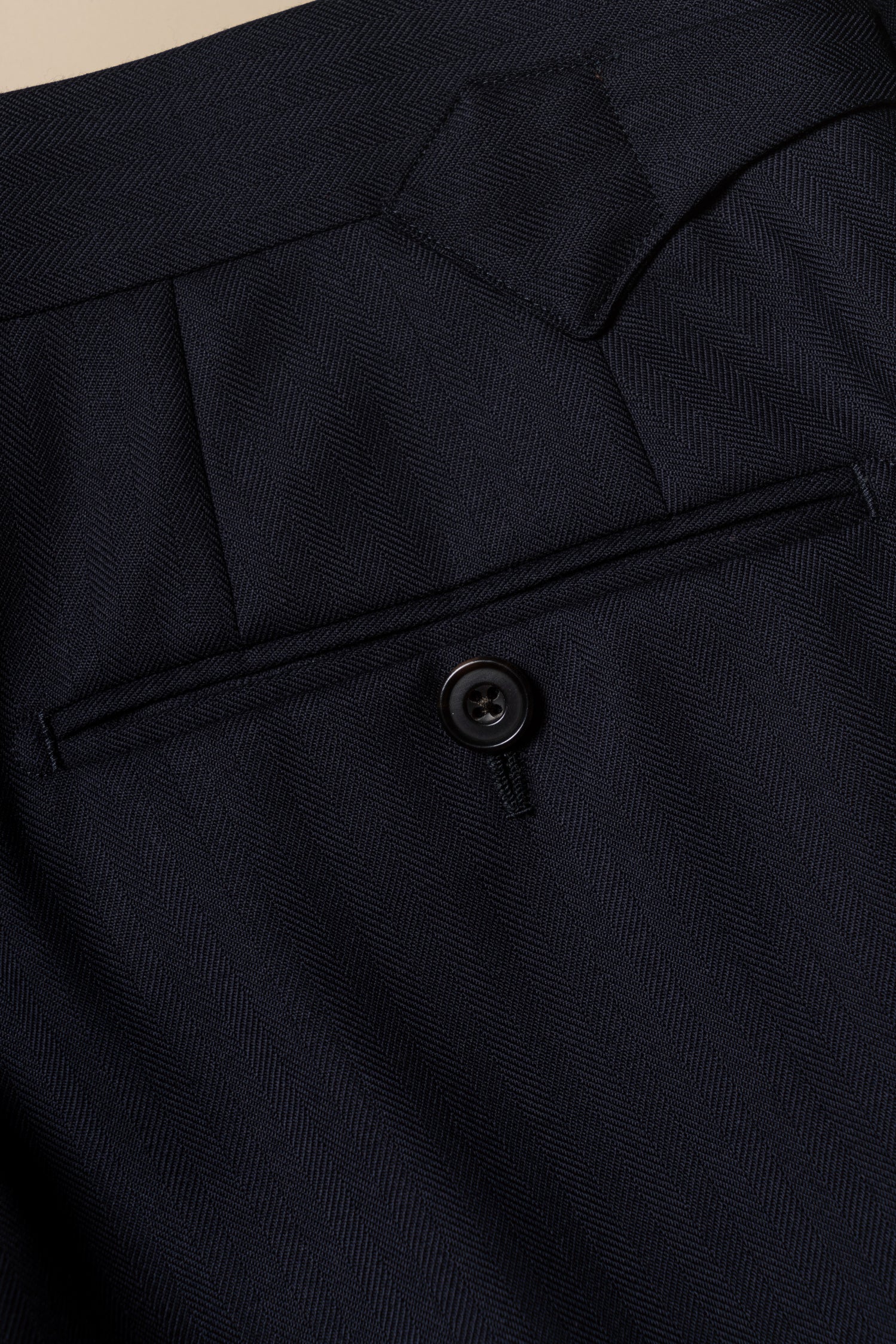 MTO Navy Herringbone 17 Micron 130s Suit #399