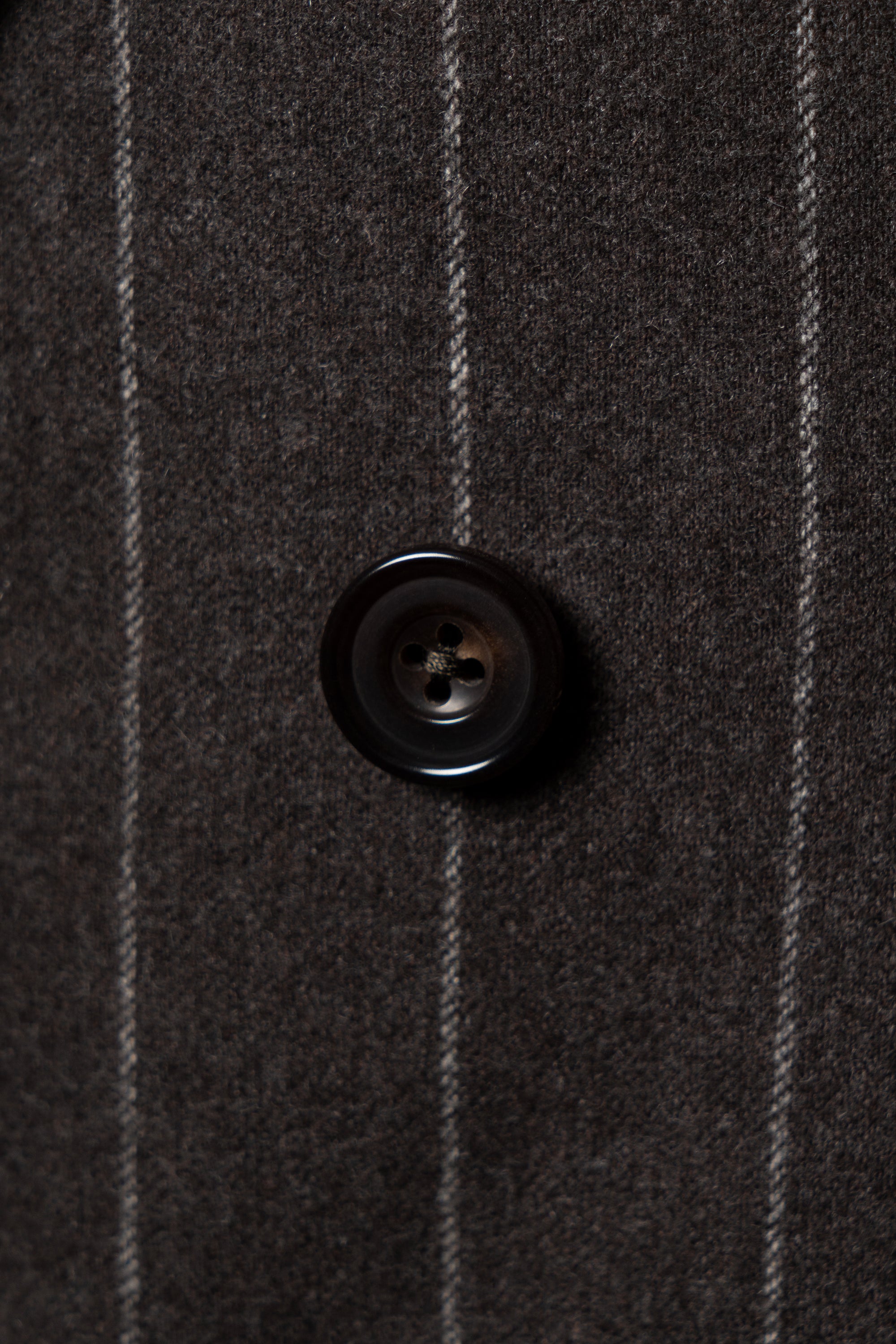 MTO Brown Chalkstripe Worsted Flannel Suit #499