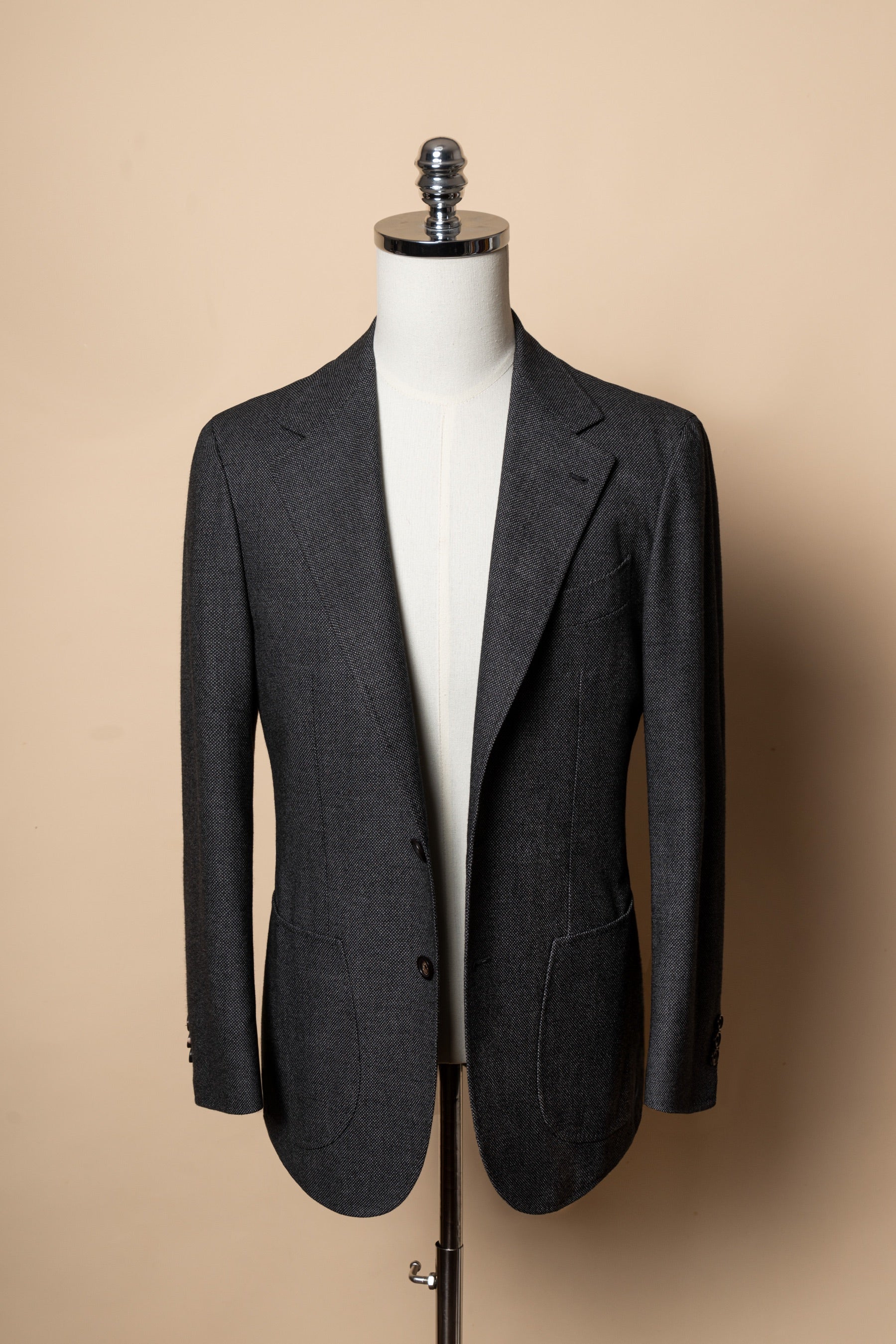 MTO Mid Grey Birdseye Worsted Suit #600