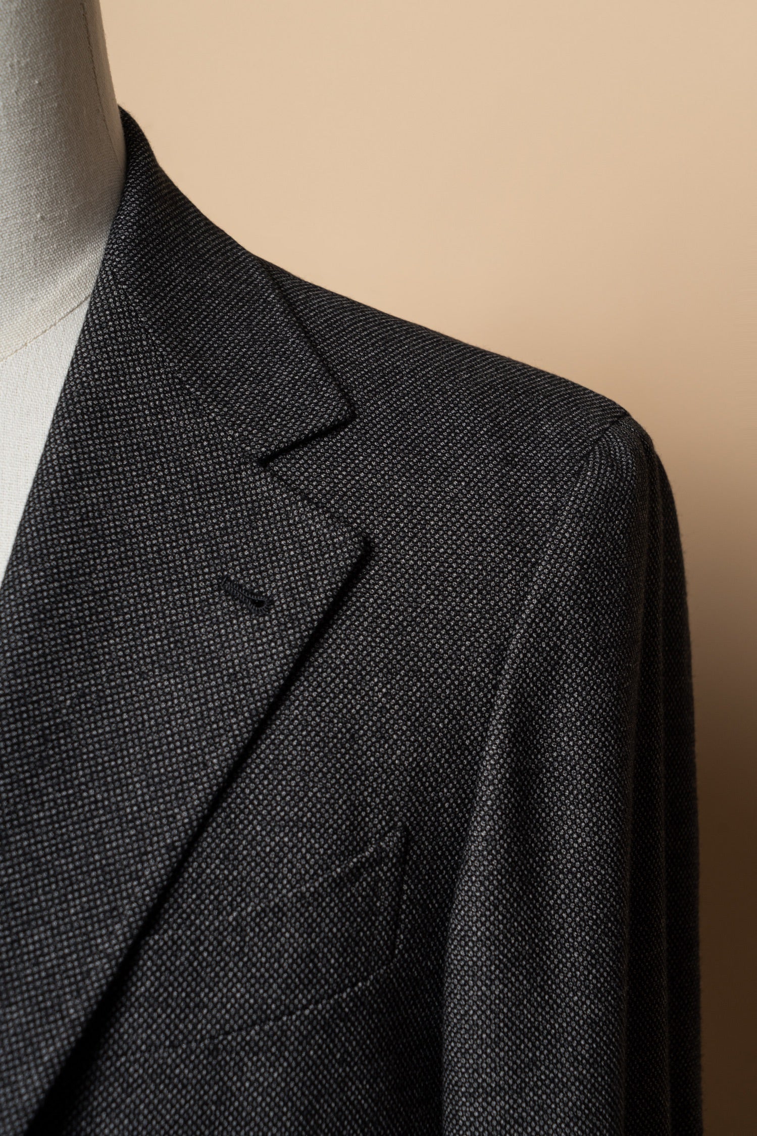 MTO Mid Grey Birdseye Worsted Suit #600