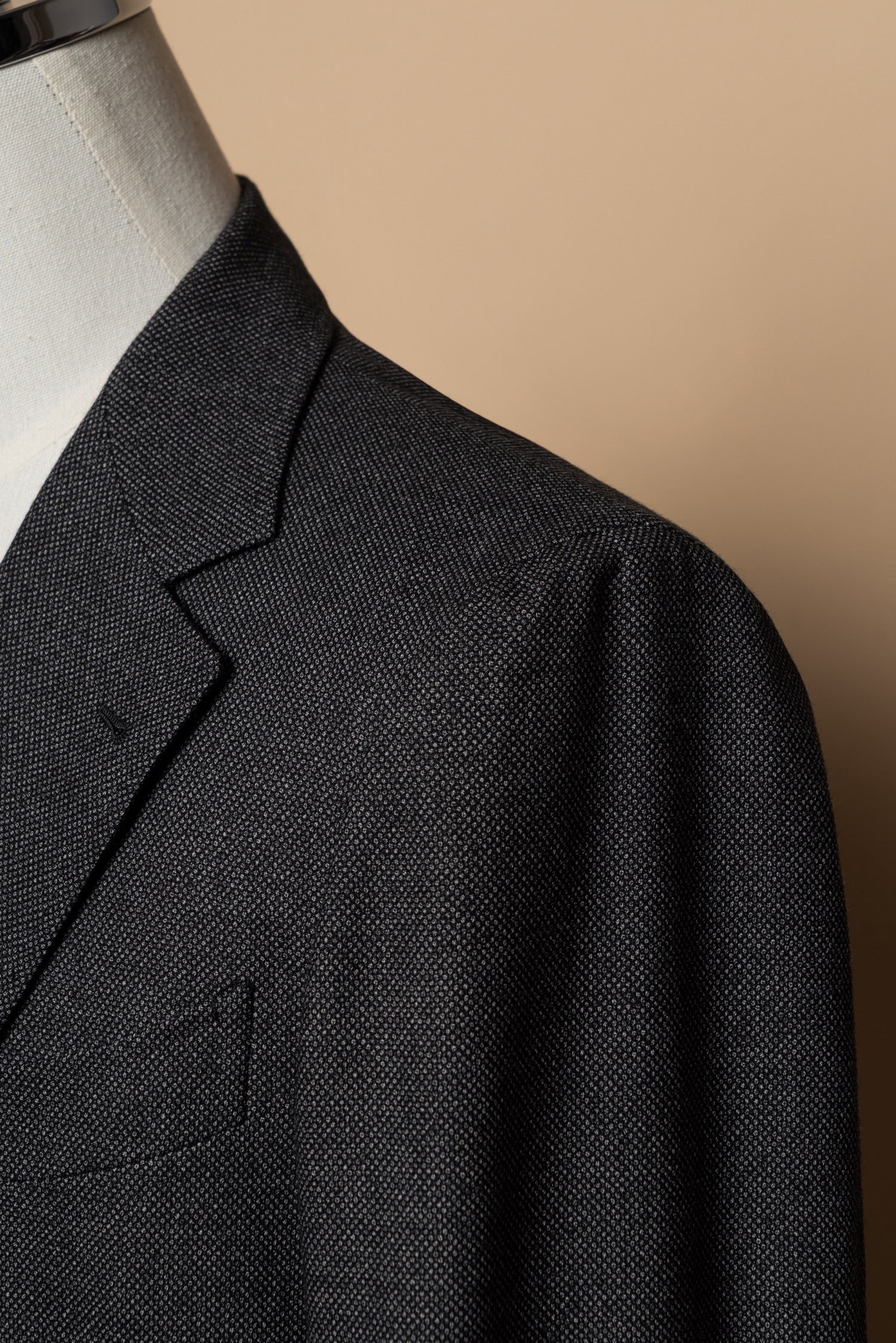 MTO Mid Grey Birdseye Worsted Suit #600