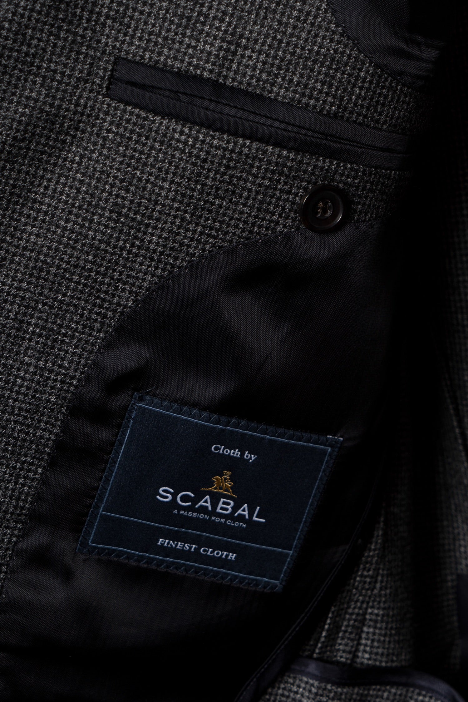 MTO Dark Grey Houndstooth 130s Flannel Suit #505