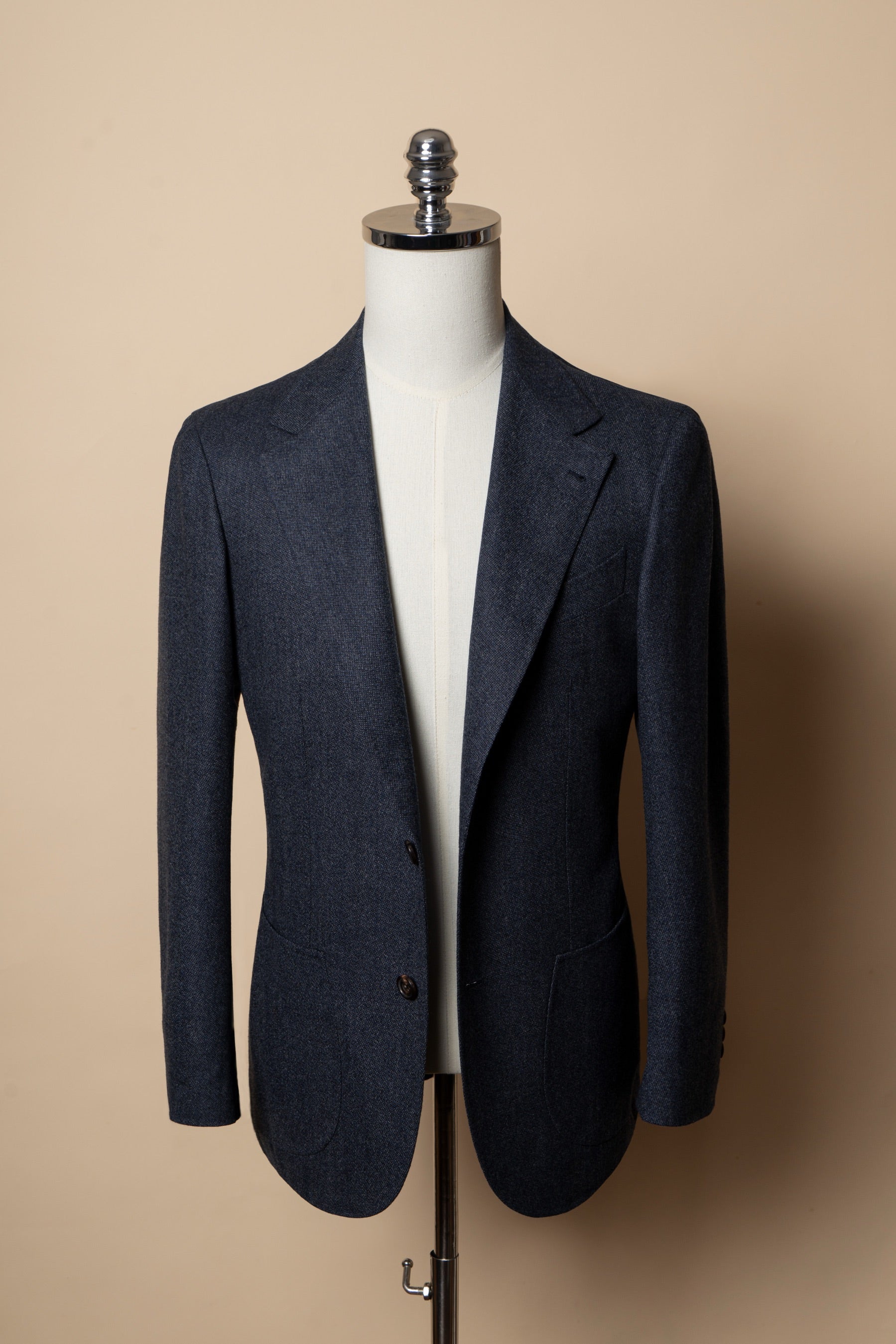 MTO Steel Blue 120s Worsted Flannel Suit #509