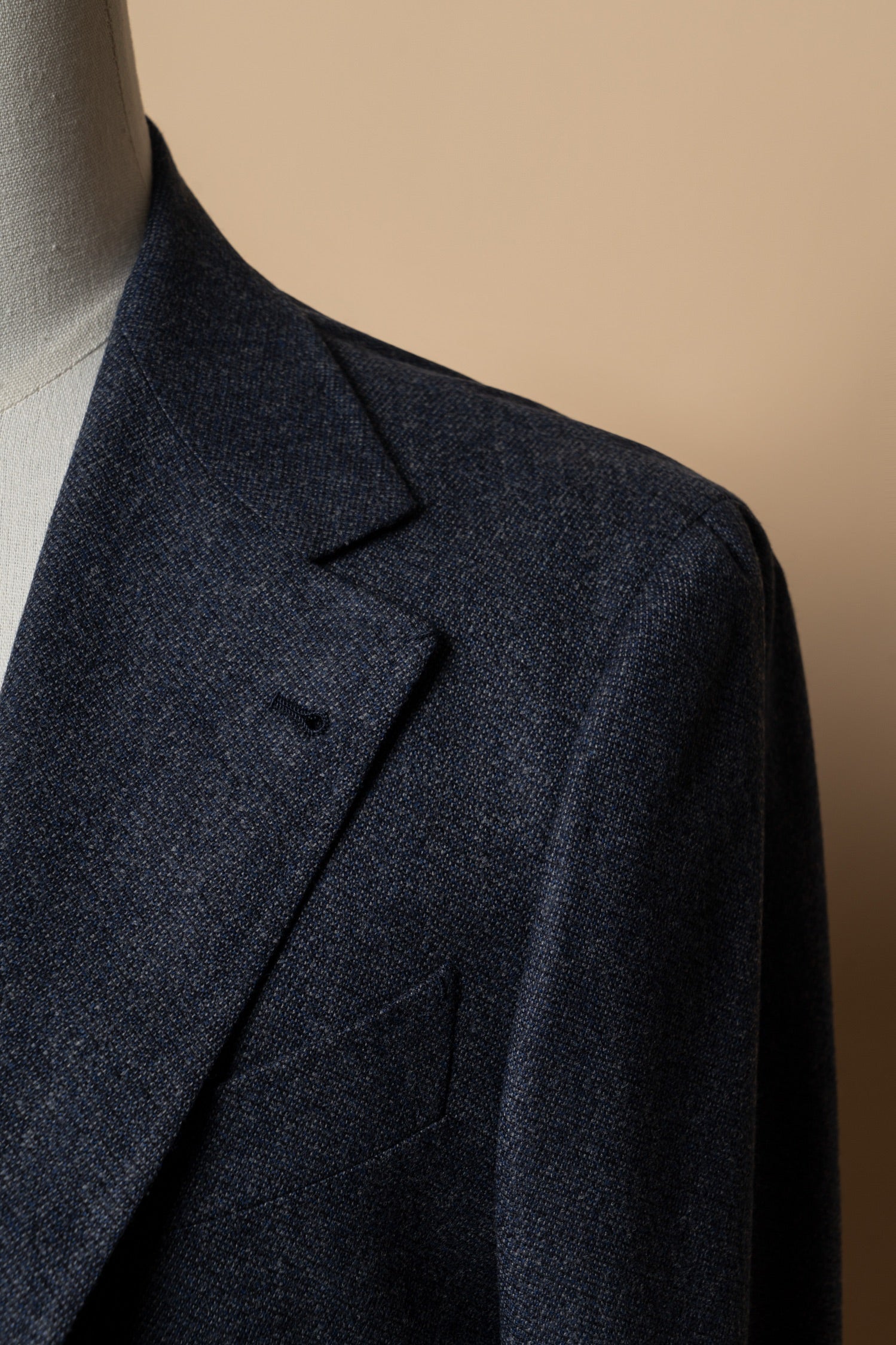 MTO Steel Blue 120s Worsted Flannel Suit #509