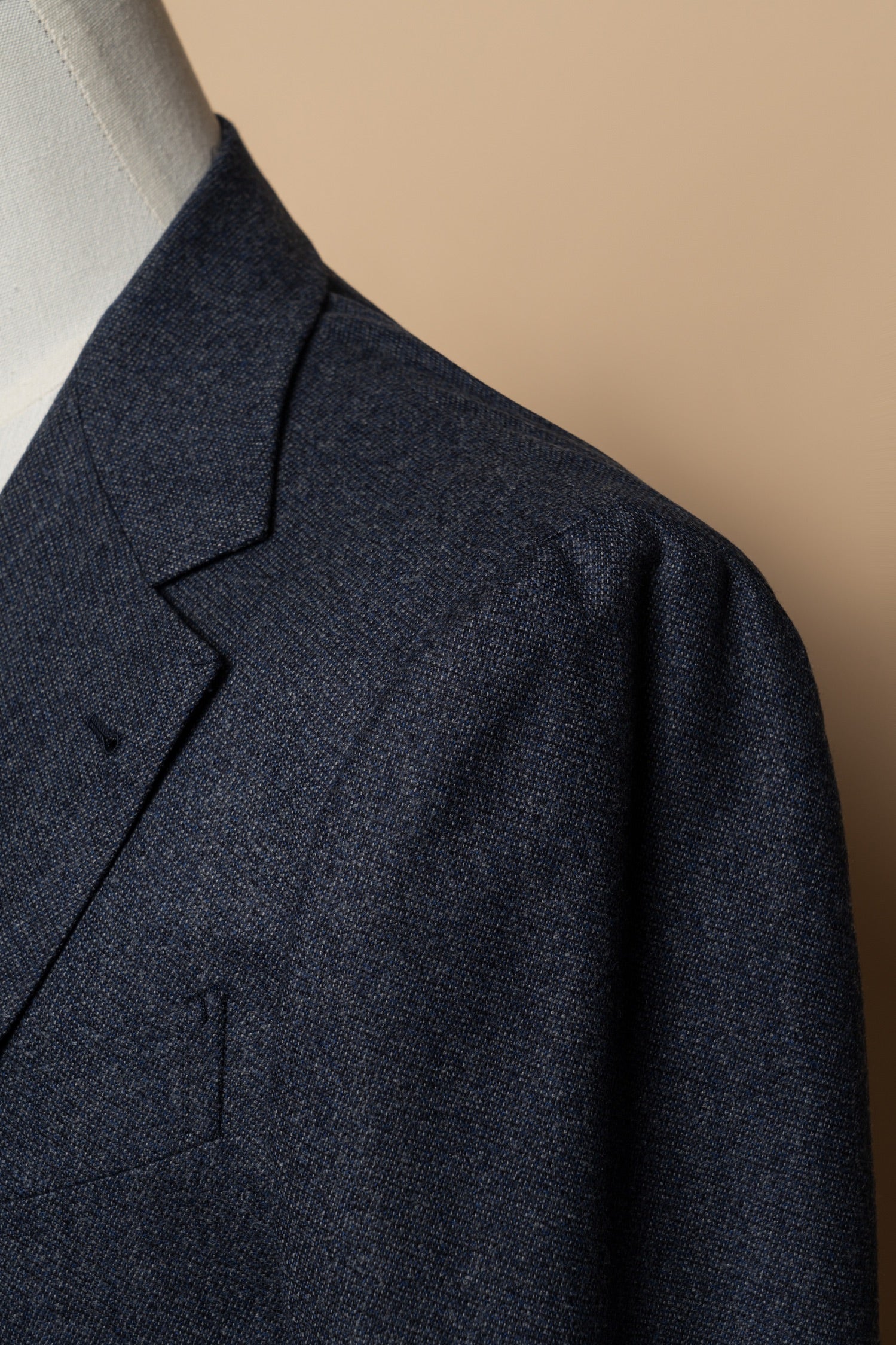 MTO Steel Blue 120s Worsted Flannel Suit #509