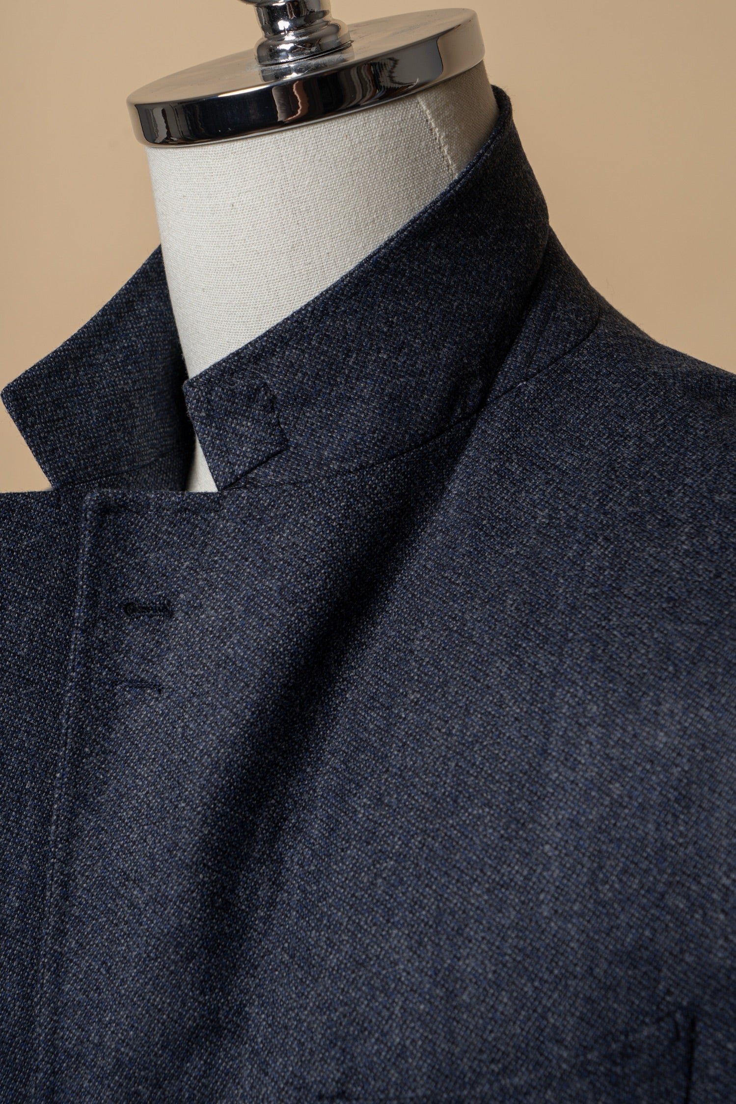 MTO Steel Blue 120s Worsted Flannel Suit #509