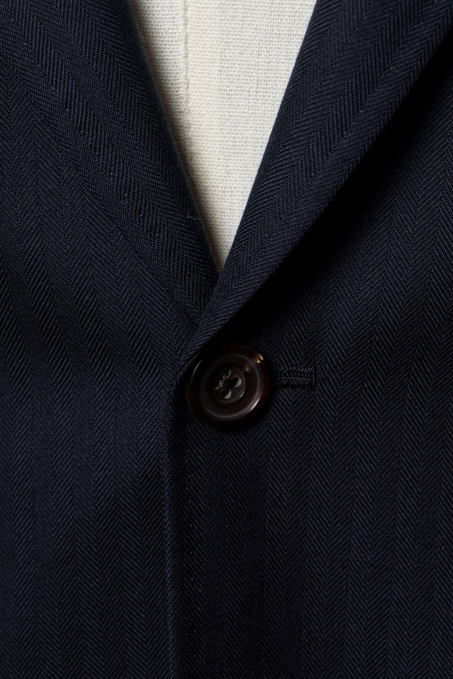 MTO Navy Herringbone 17 Micron 130s Suit #399