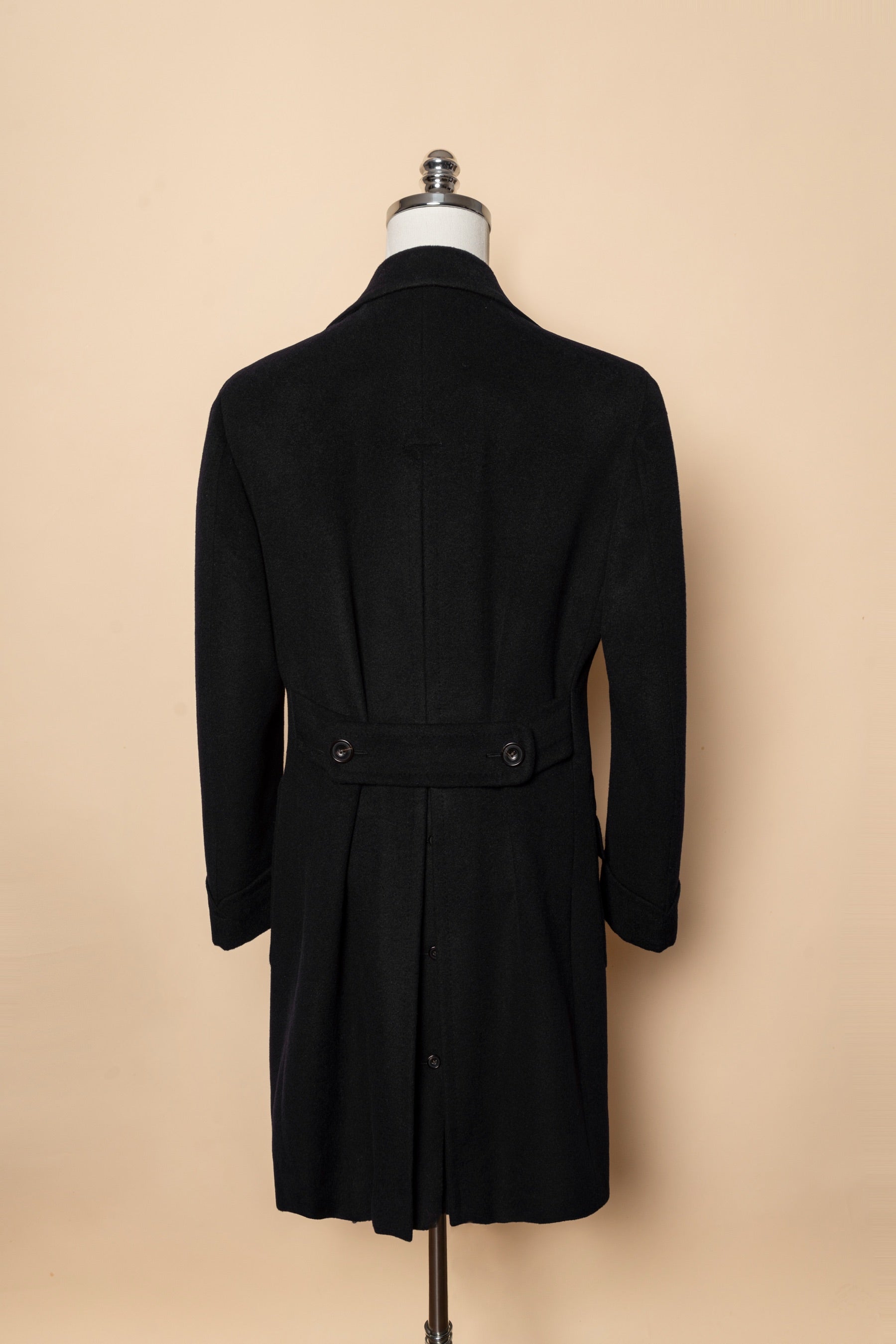 MTO Black Cashmere Polo Coat #826