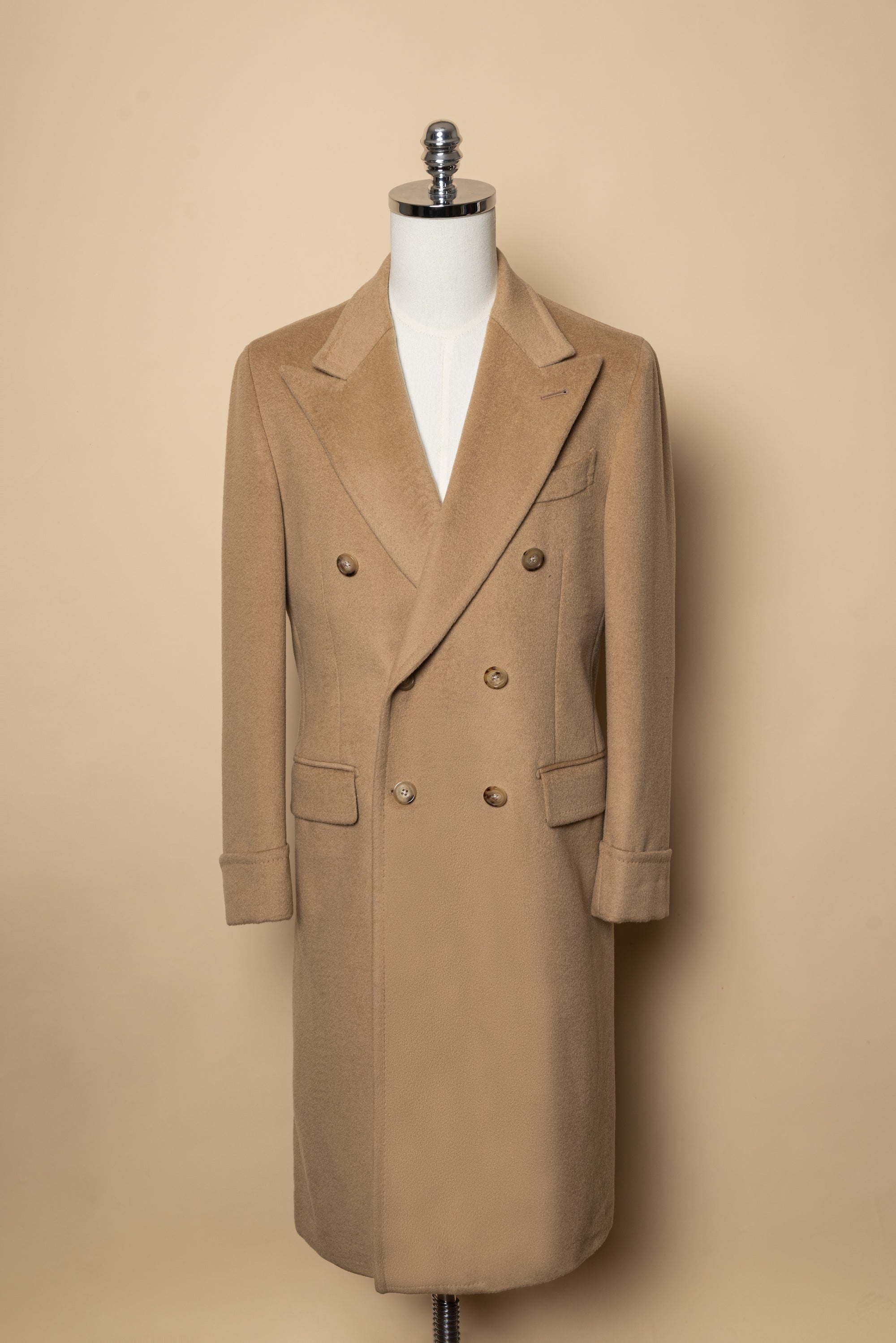 Camel Wool Chesterfield Coat #451