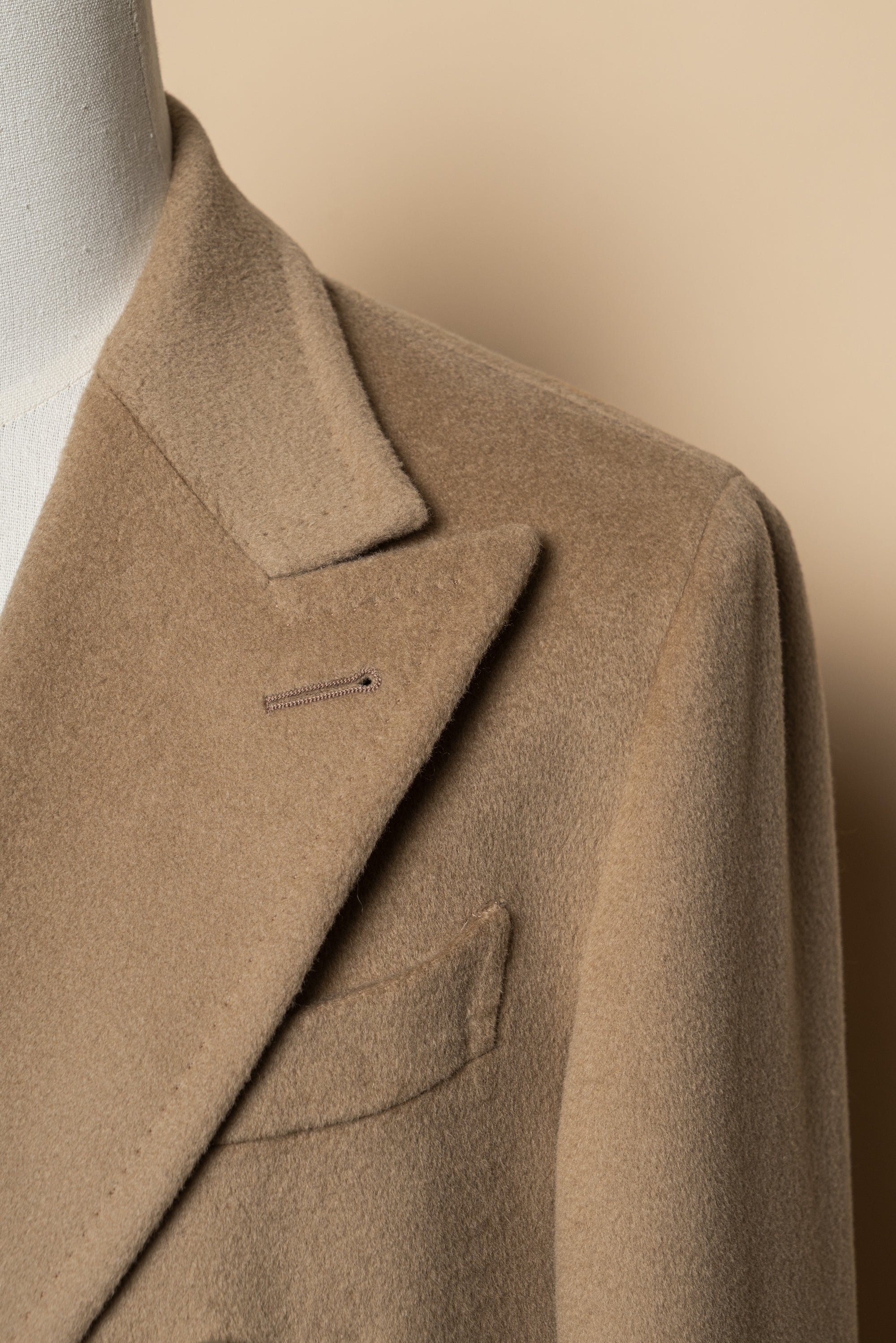Camel Wool Chesterfield Coat #451