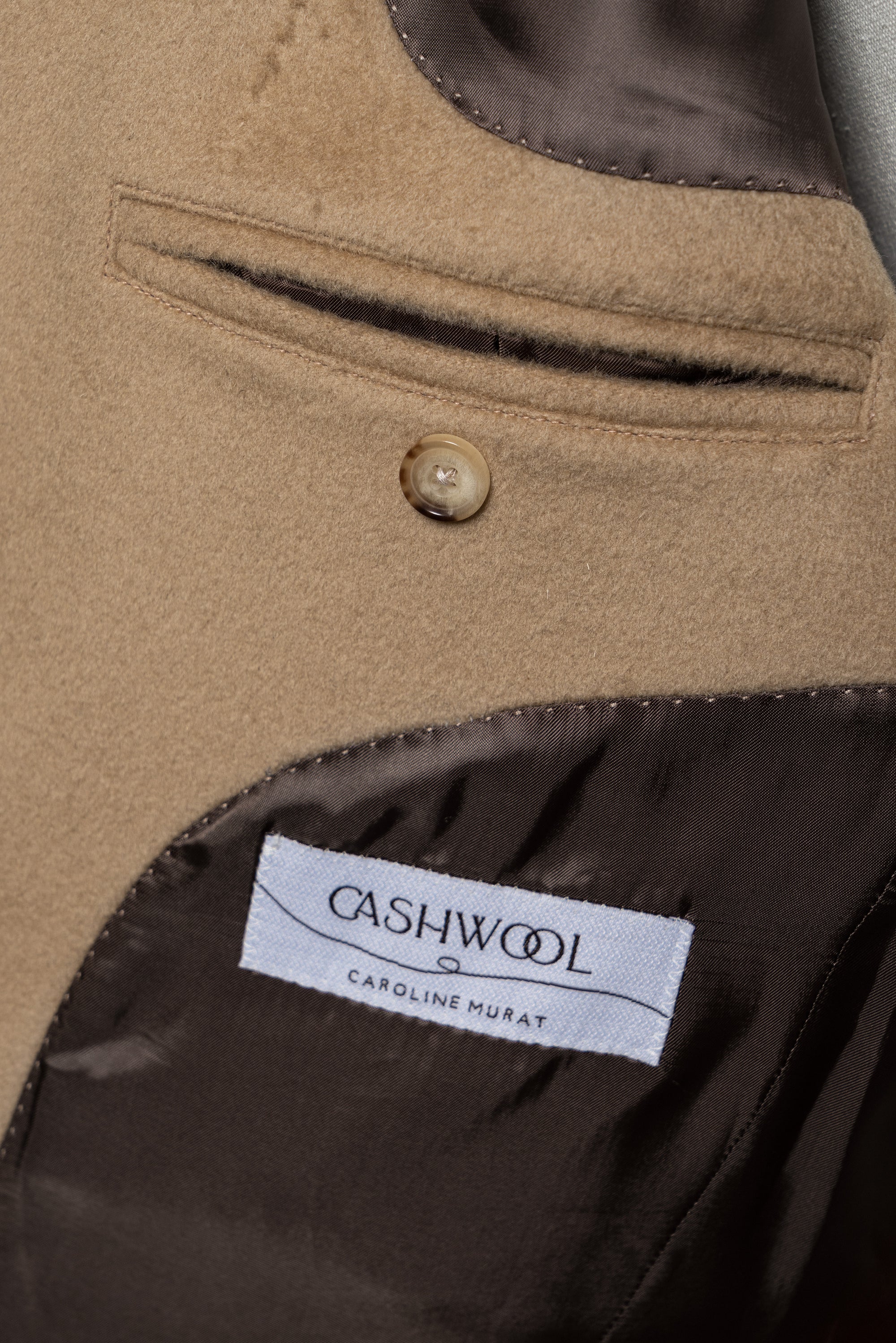 Camel Wool Chesterfield Coat #451