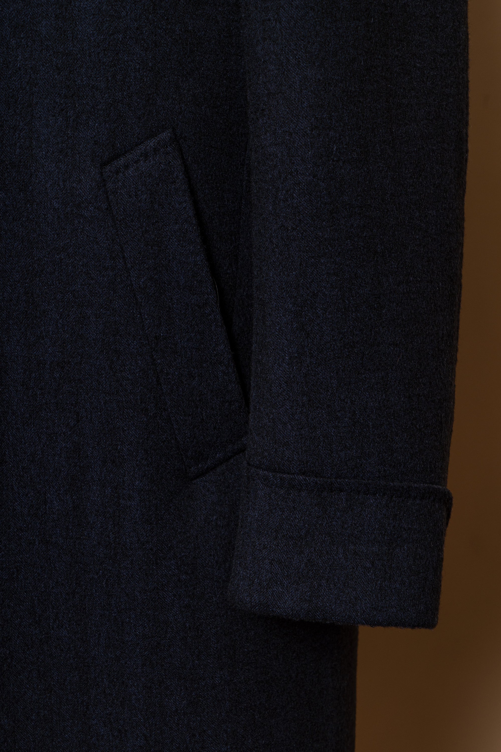 MTO Navy Herringbone Cashmere Chesterfield Coat #431