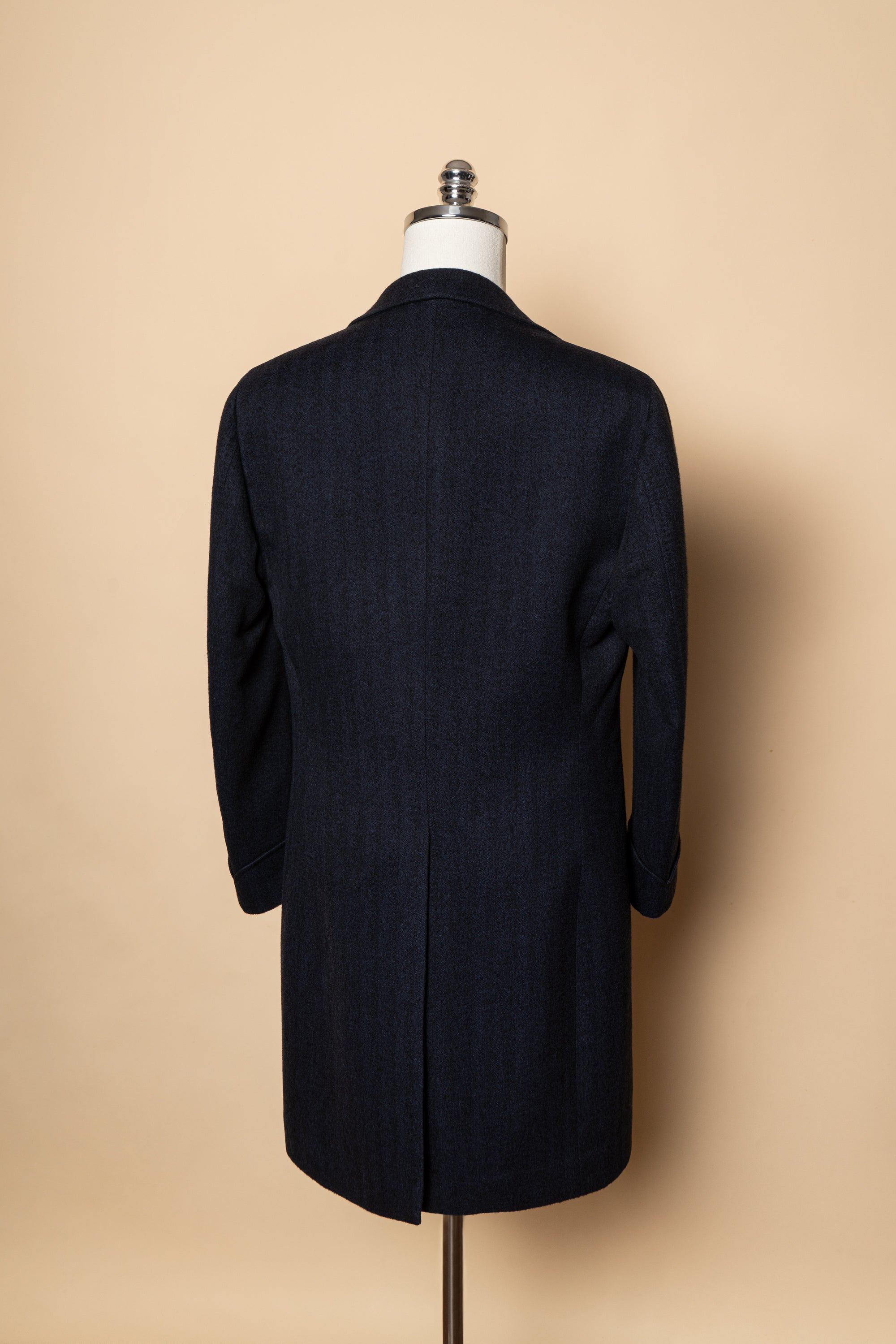 MTO Navy Herringbone Cashmere Chesterfield Coat #431