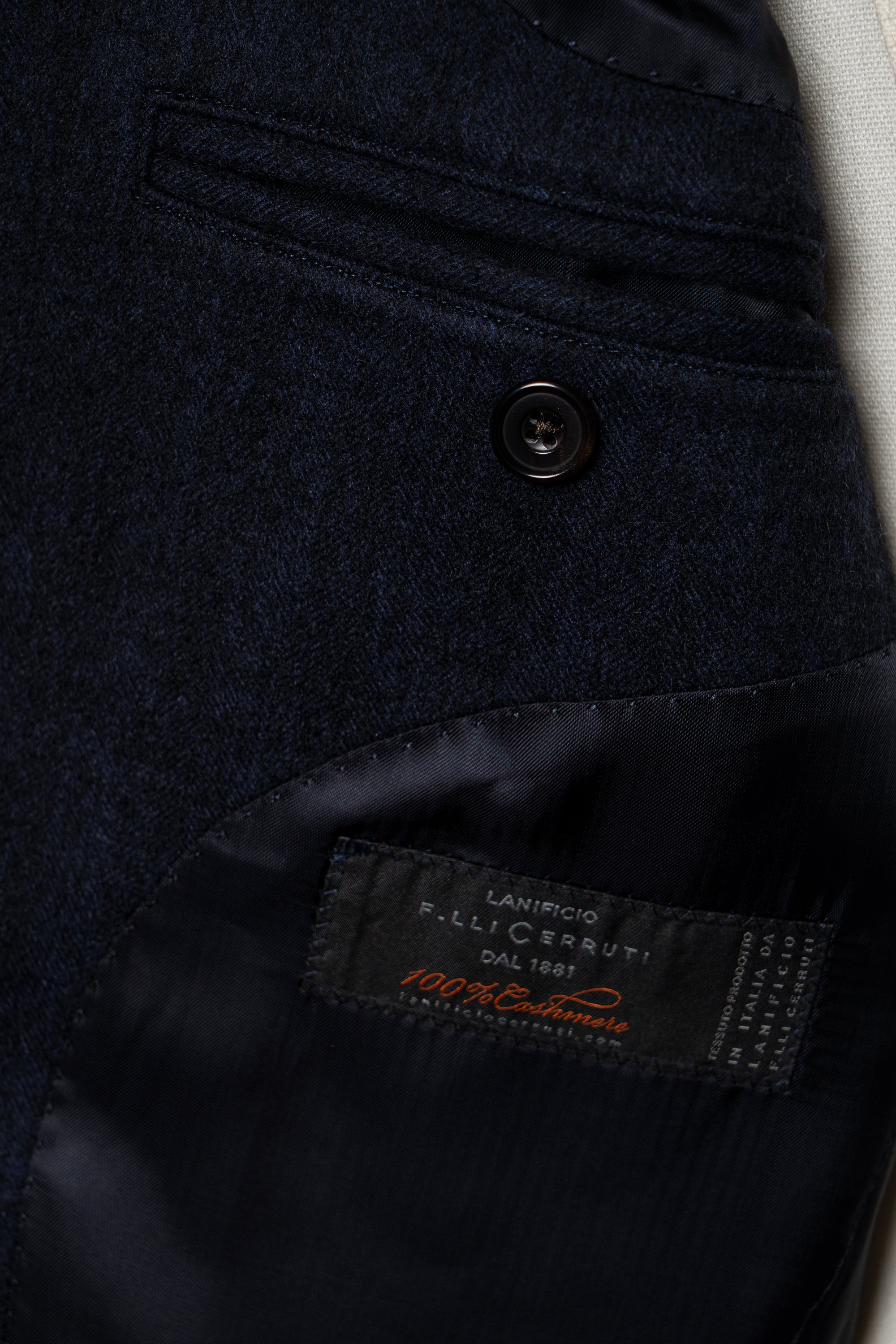 MTO Navy Herringbone Cashmere Chesterfield Coat #431