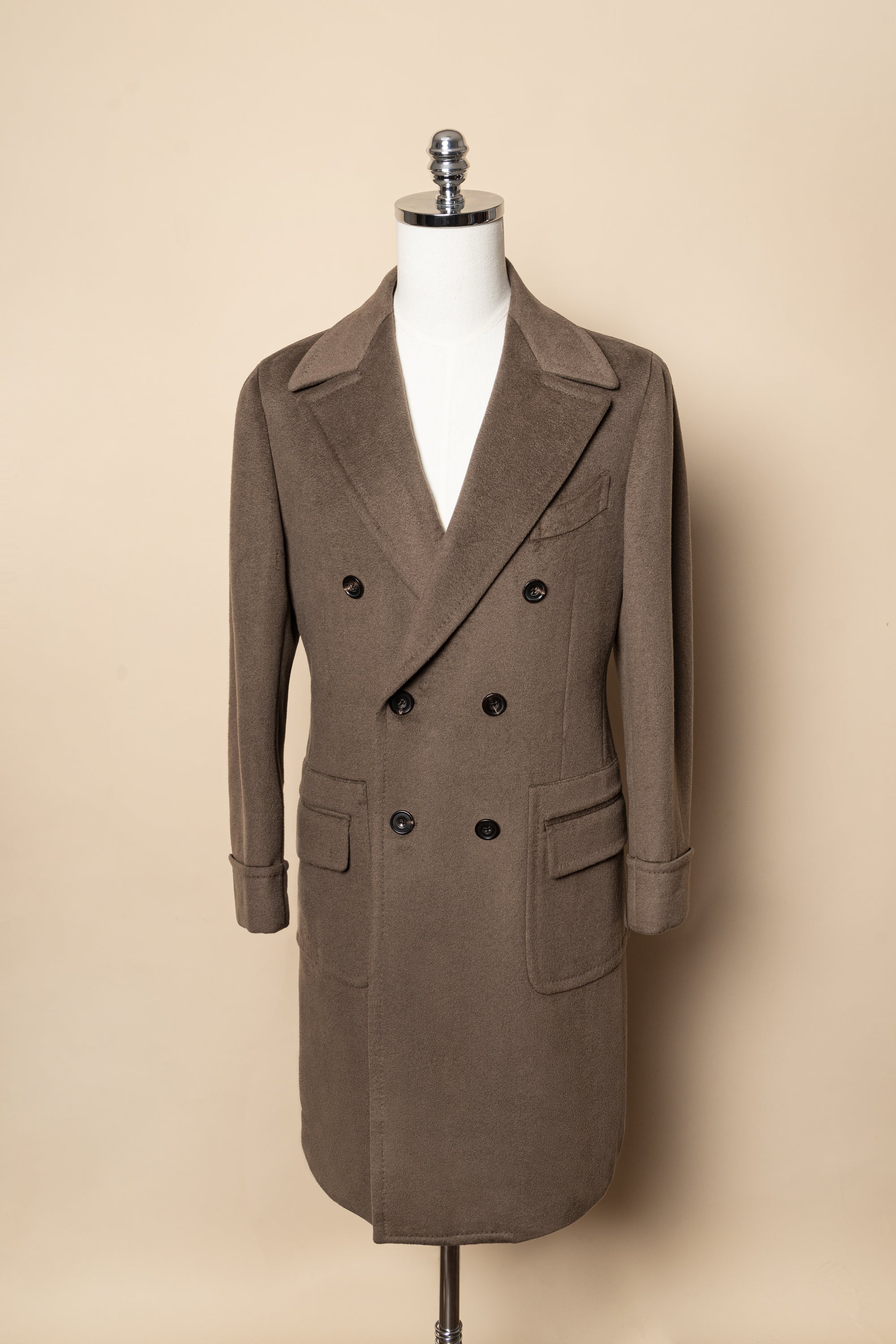MTO Mocha Cashmere Ulster Coat #489