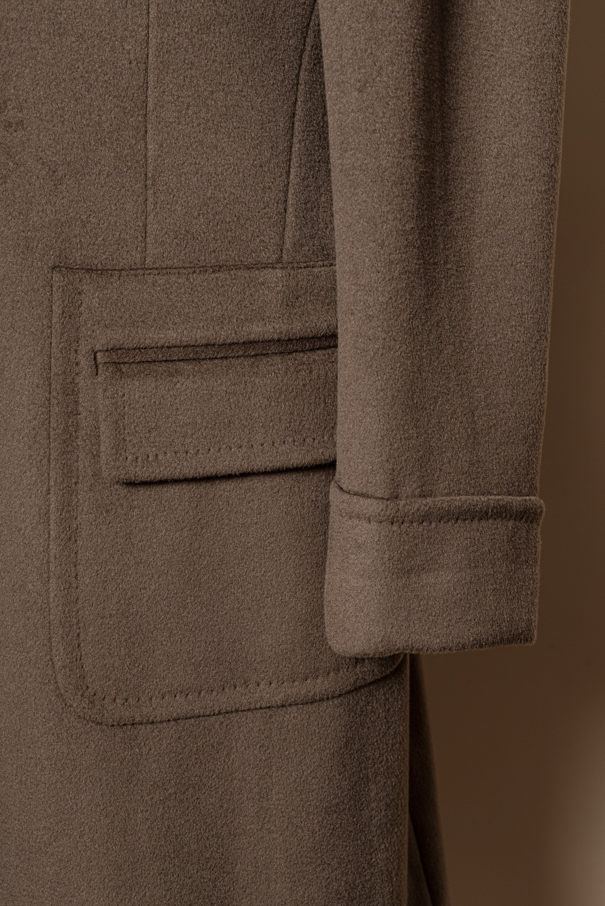 MTO Mocha Cashmere Ulster Coat #489