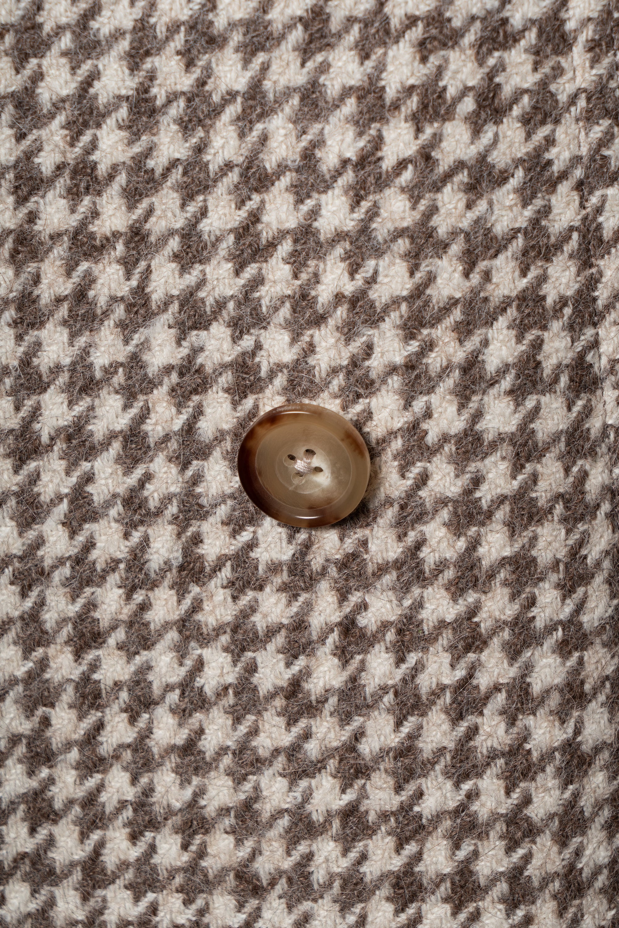 MTO Camel Houndstooth Camel Hair Peacoat #506