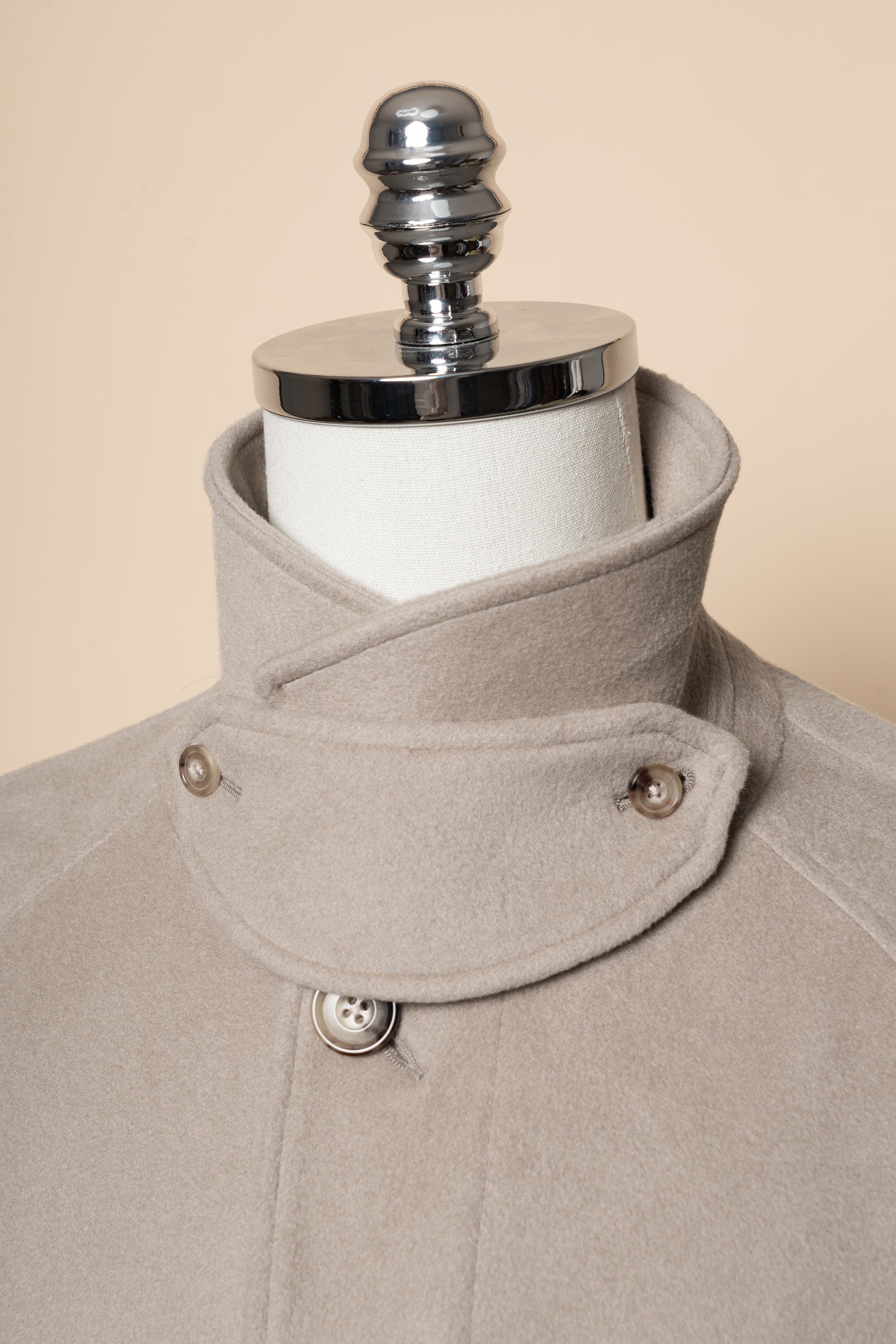 MTO Stone Cashmere Balmacaan Coat #459