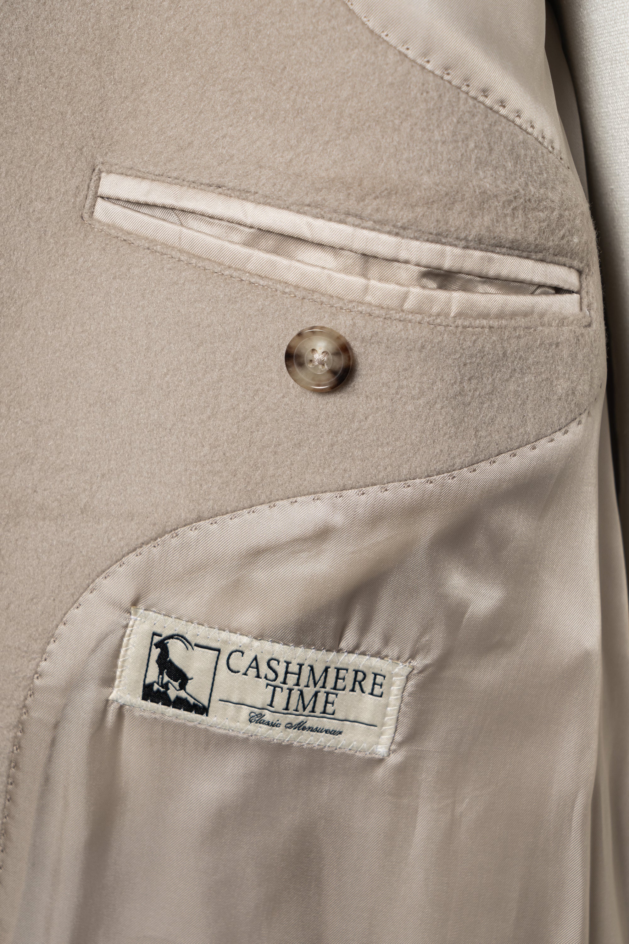 MTO Stone Cashmere Balmacaan Coat #459