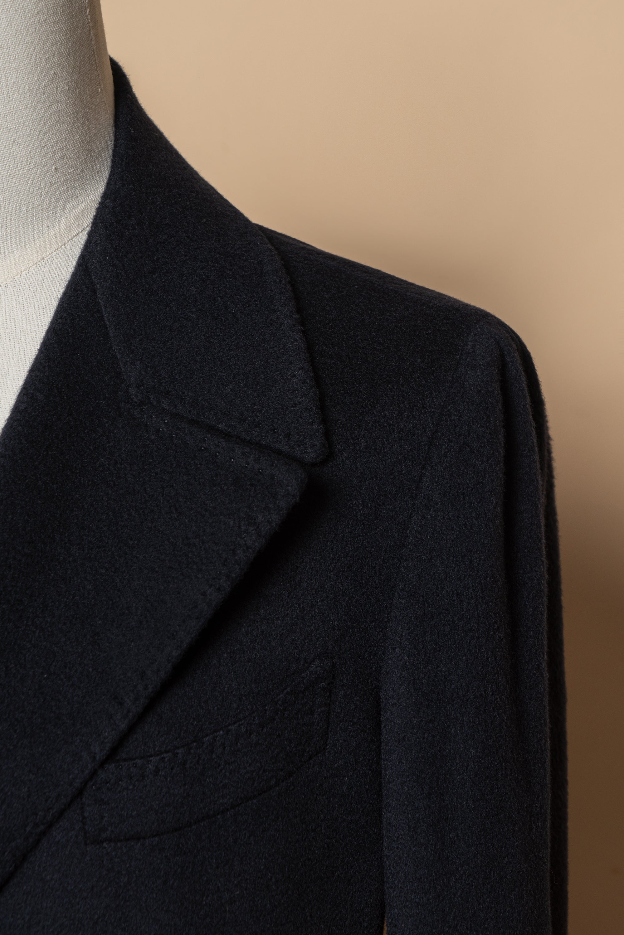 MTO Navy Cashmere Ulster Coat #342