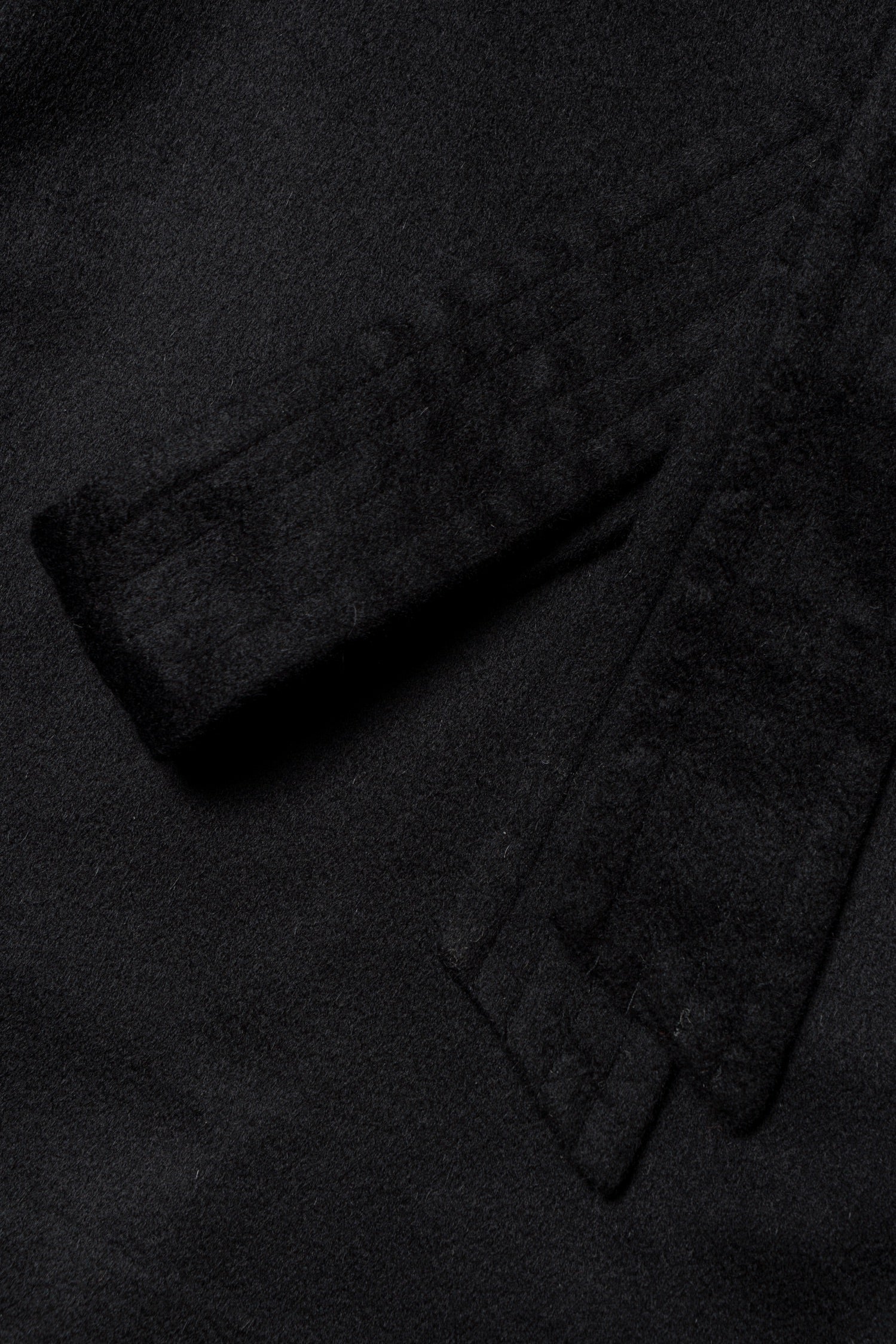 Black Wool Balmacaan Coat #118