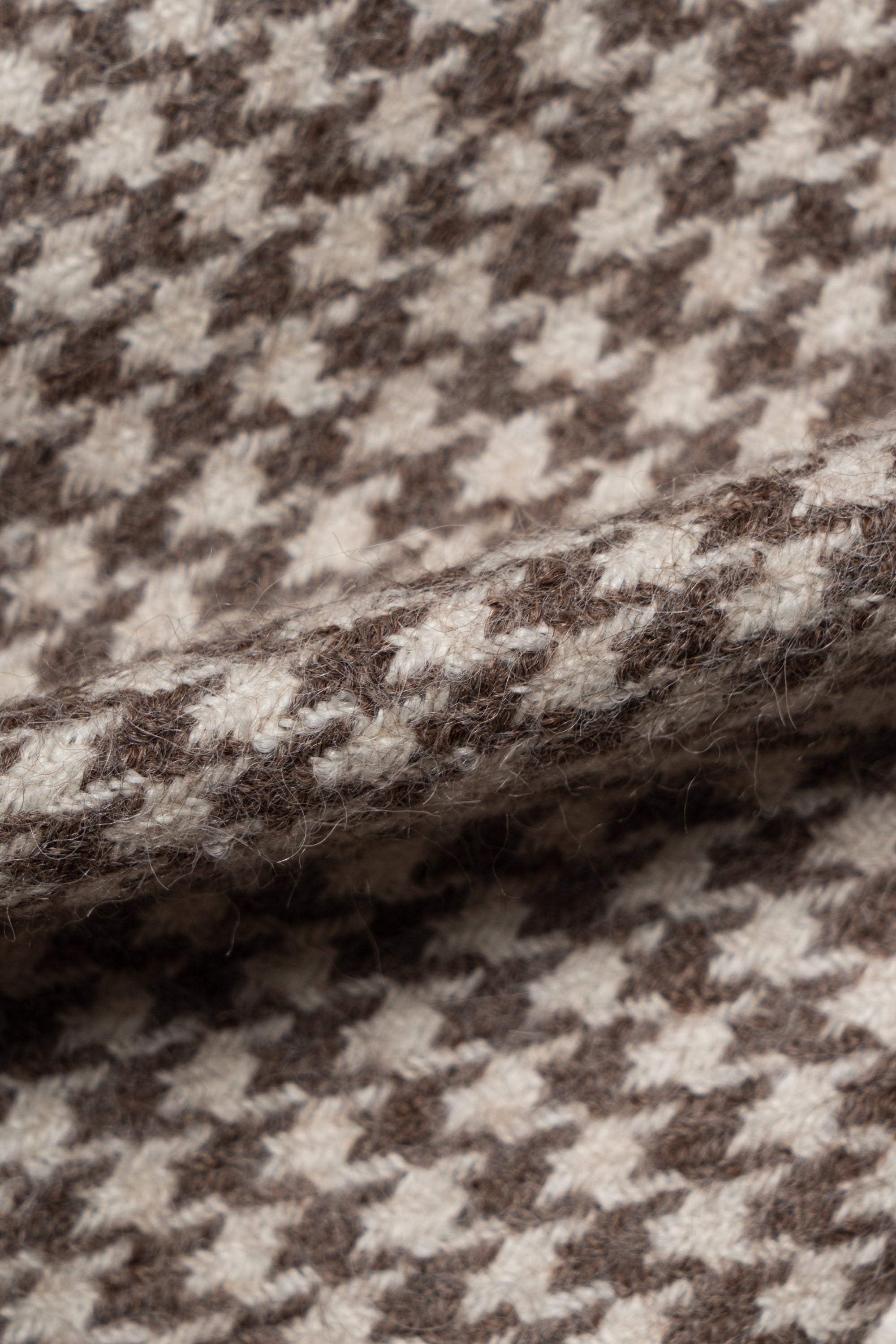 MTO Camel Houndstooth Camel Hair Peacoat #506