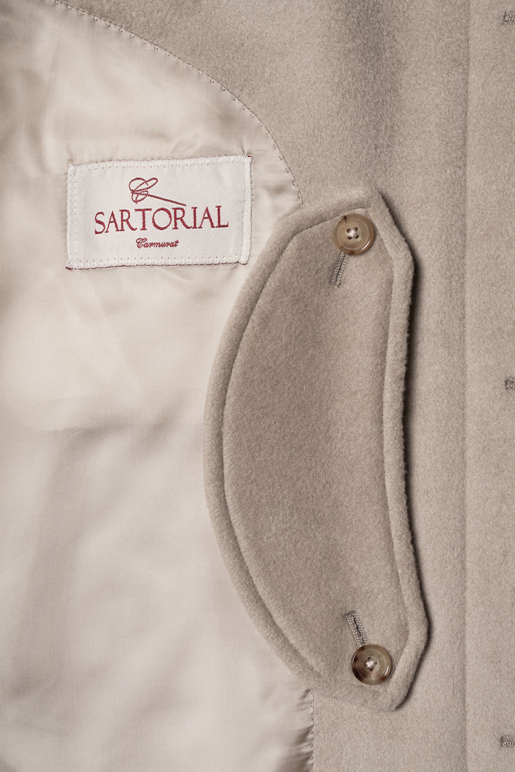 MTO Stone Cashmere Balmacaan Coat #459