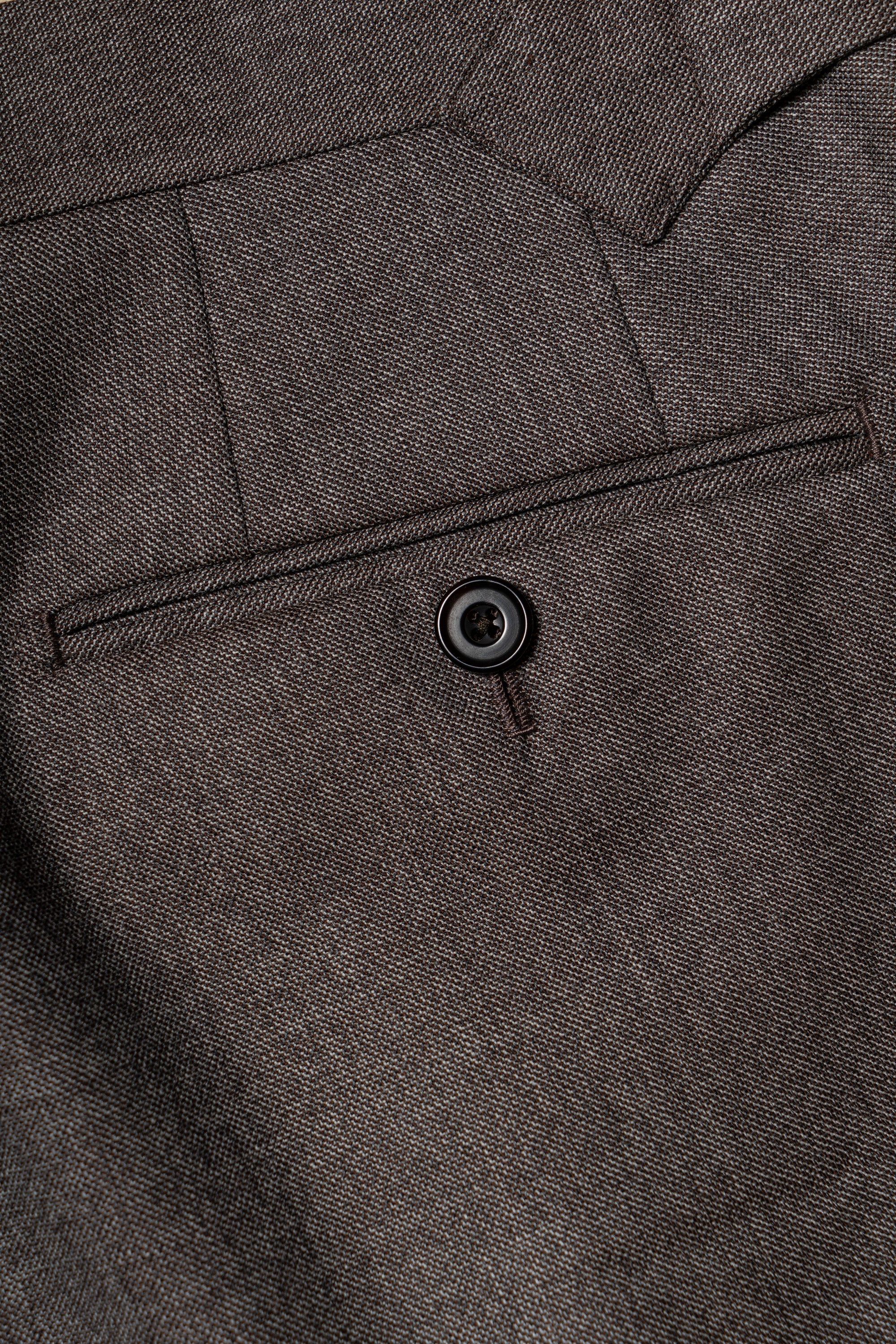 MTO Taupe Sharkskin Worsted Wool Suit #479
