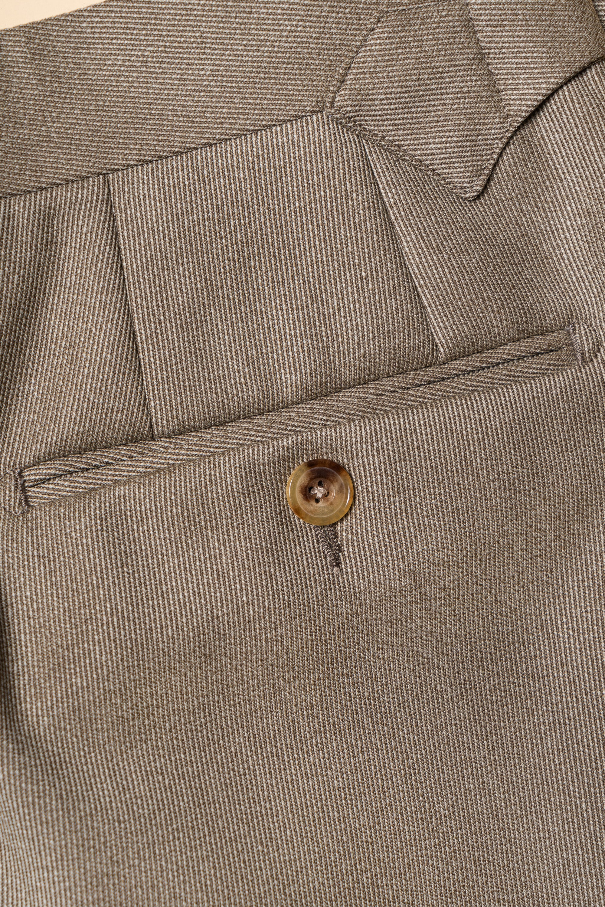Dark Khaki Wool Whipcord Trousers #395