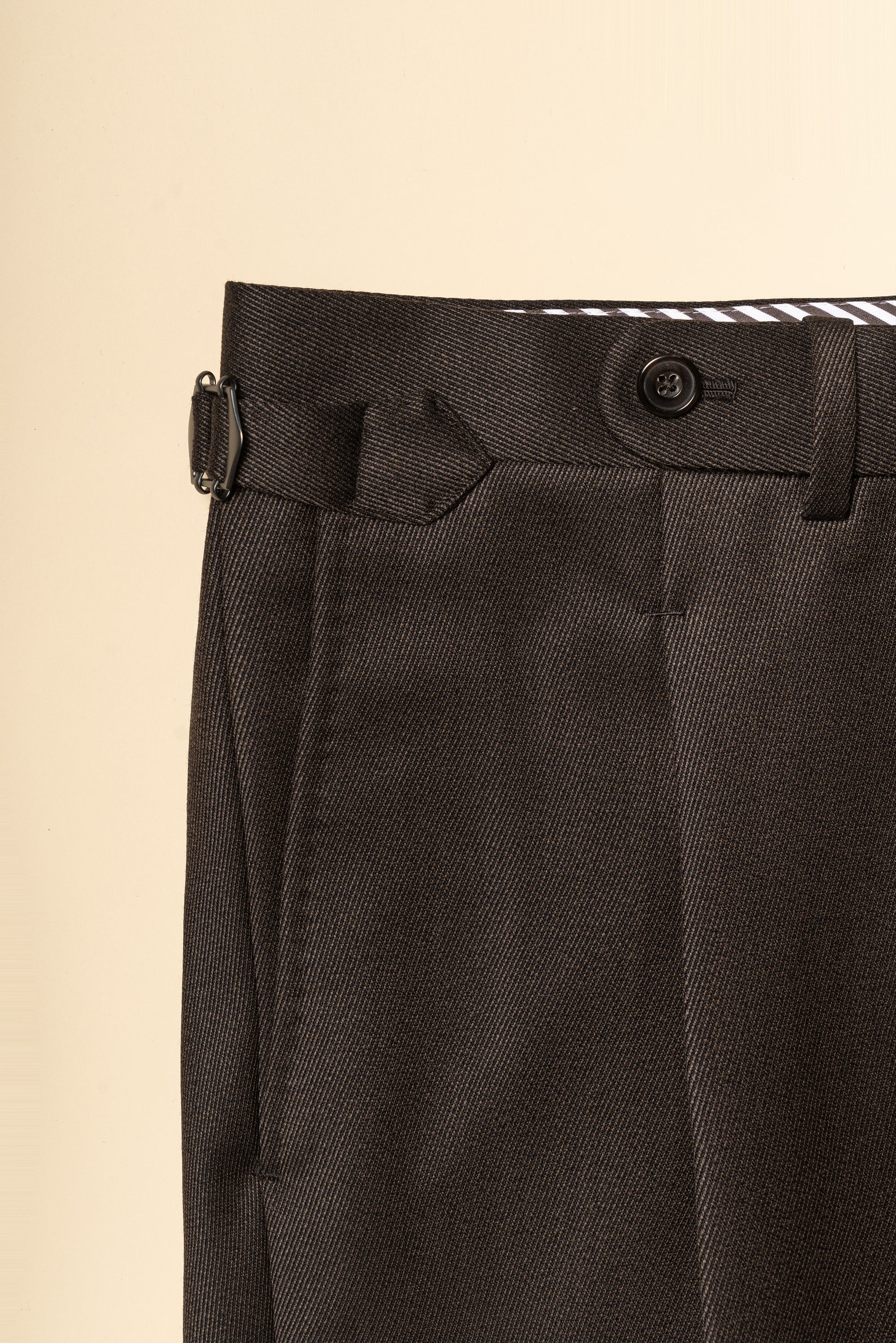 Dark Brown Wool Whipcord Trousers #394