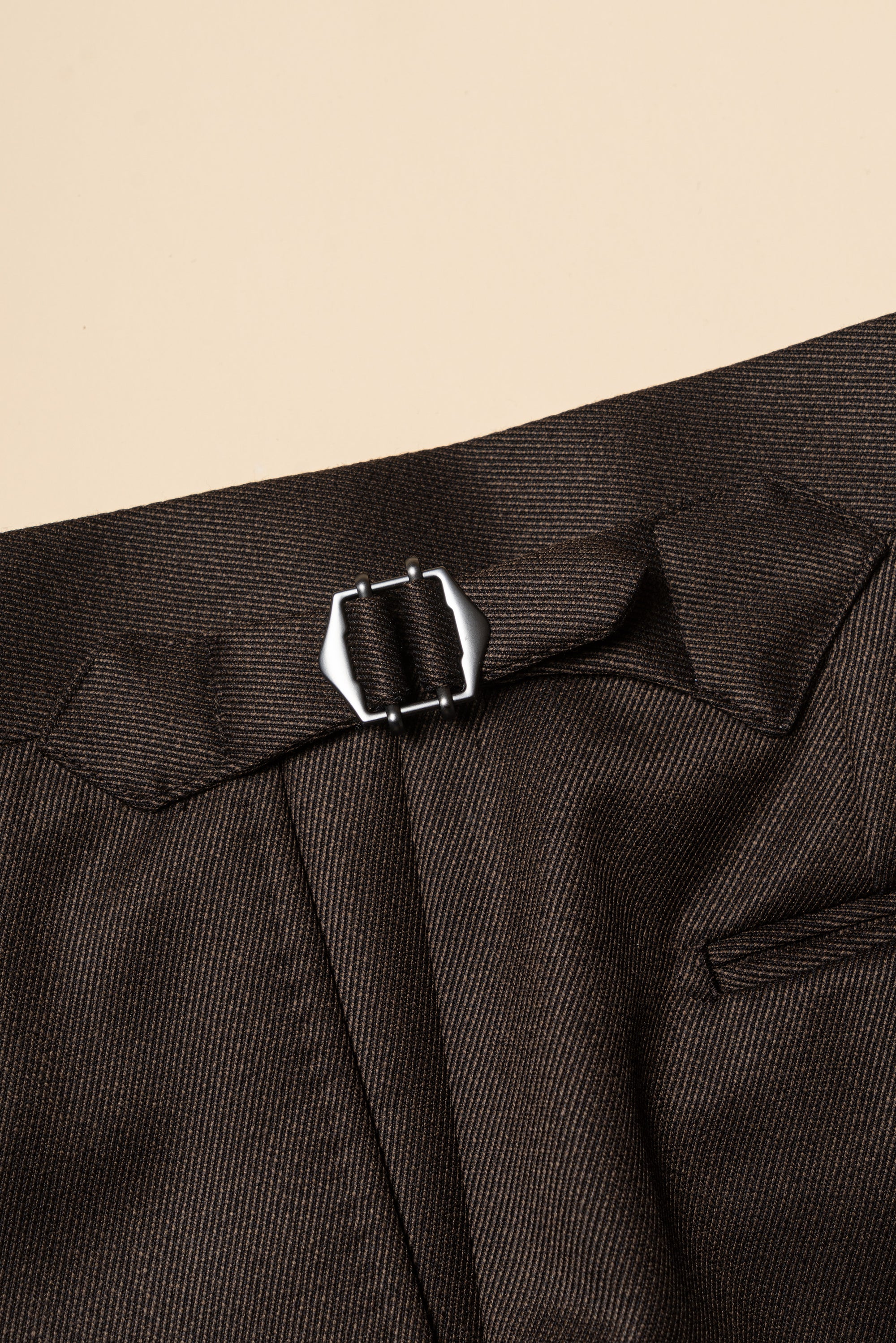 Dark Brown Wool Whipcord Trousers #394