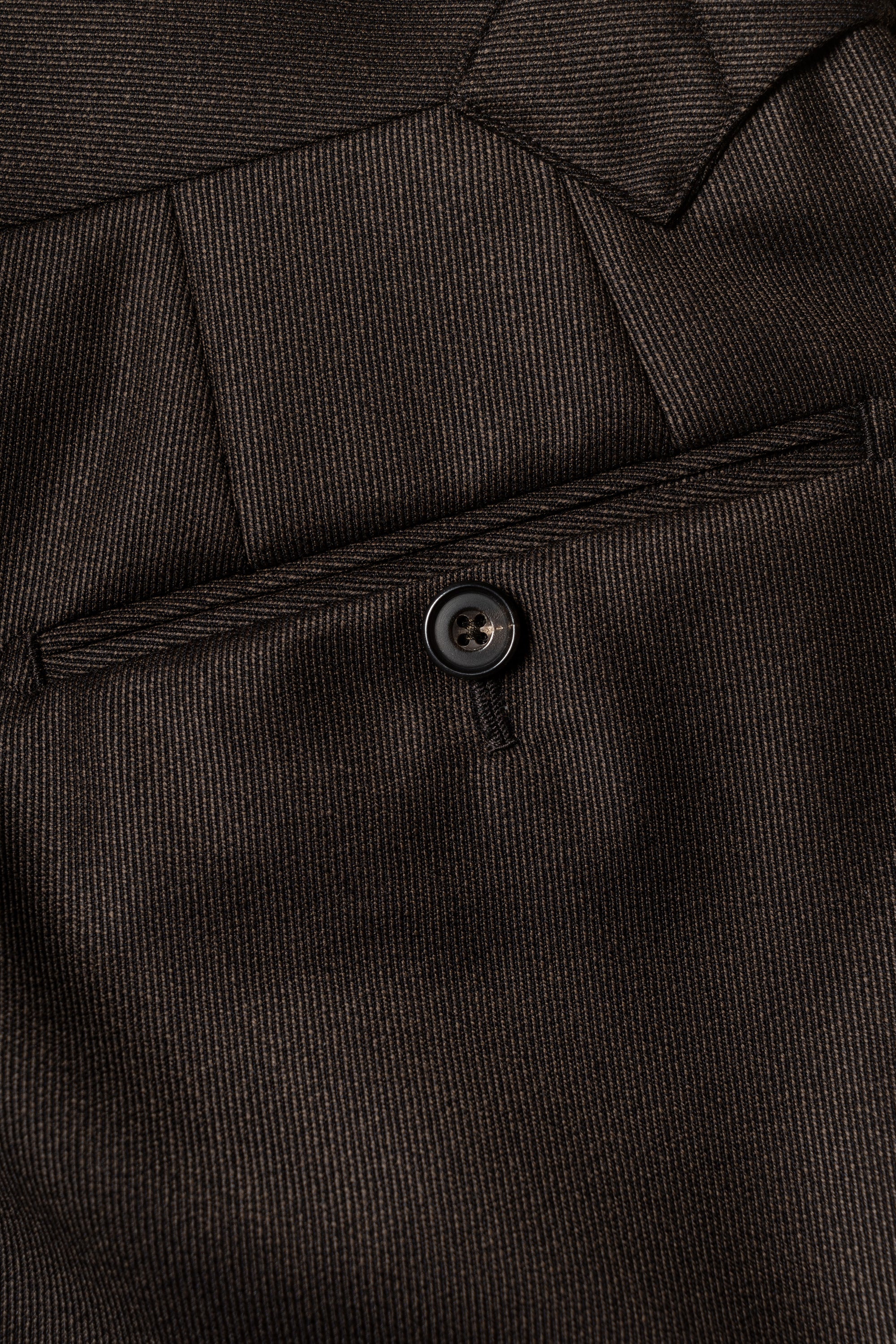 Dark Brown Wool Whipcord Trousers #394